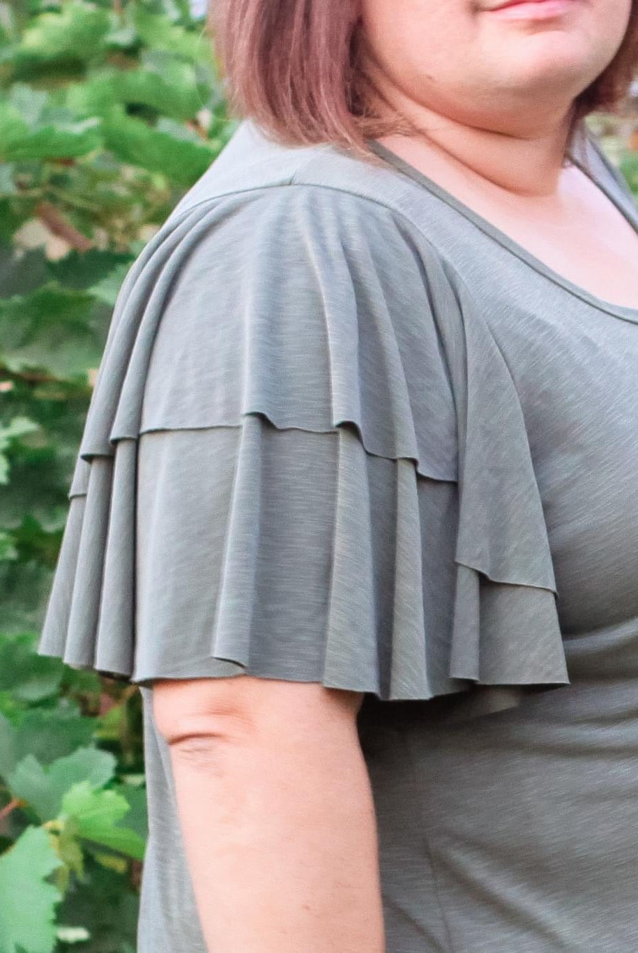 Slub, Olive Green, Cupro Knit - Boho Fabrics