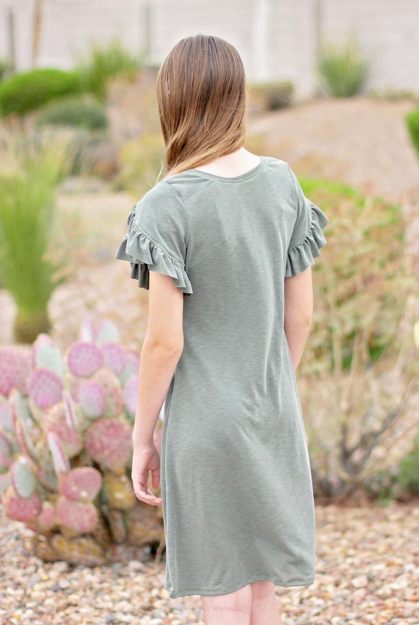 Slub, Olive Green, Cupro Knit - Boho Fabrics - Cupro, Knit Fabric