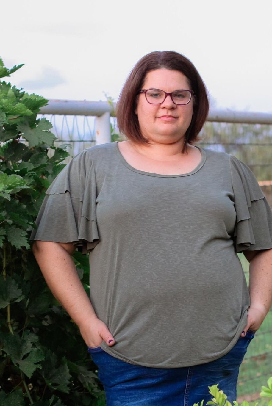 Slub, Olive Green, Cupro Knit - Boho Fabrics