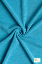 Slub, Sea Blue, Cupro Knit Fabric - Boho Fabrics - Cupro, Knit Fabric