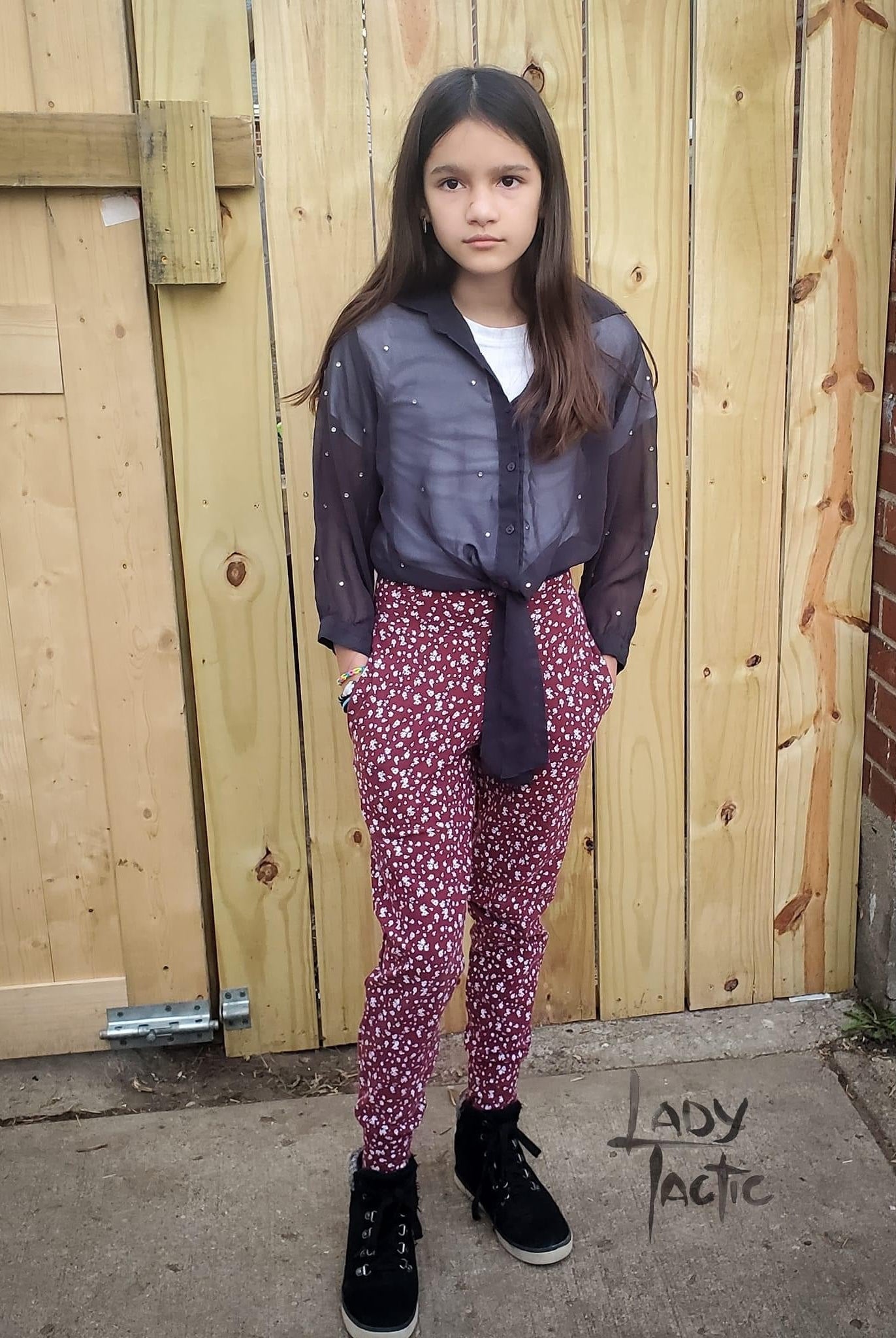Space Gardens on Red, Cotton Spandex - Boho Fabrics