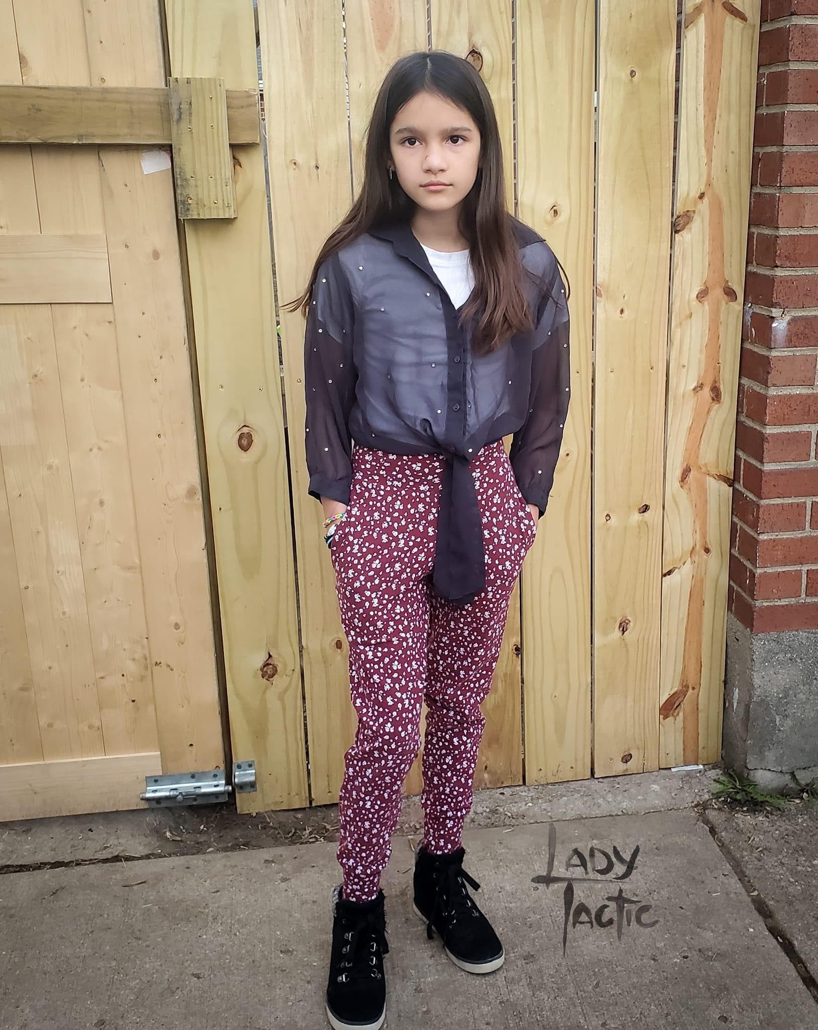 Space Gardens on Red, Cotton Spandex - Boho Fabrics