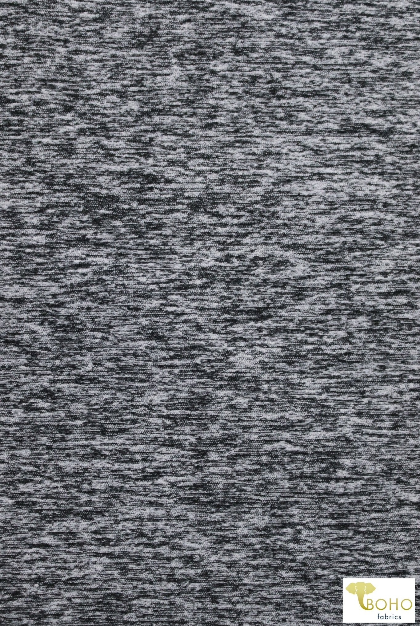 Space Gray, Solid Athletic Knit Fabric - Boho Fabrics - Athletic Knit Fabric