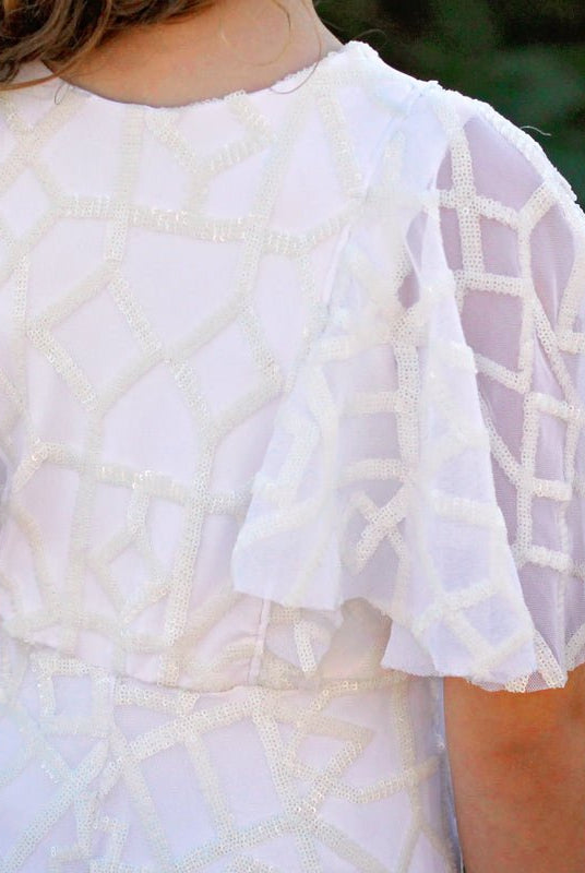 Special Occasion: Beaded Stretch Mesh Fabric - Boho Fabrics - Special Occasion Fabric