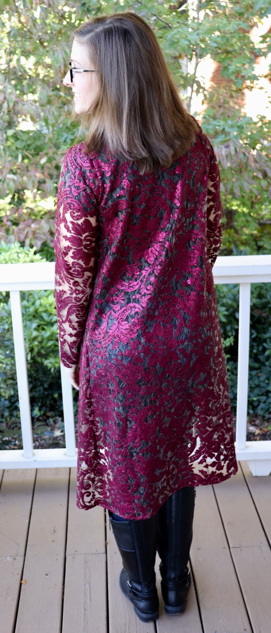 Special Occasion: Burgundy Red Elegant Damask Sequined & Beaded Mesh. SO-103-RED - Boho Fabrics
