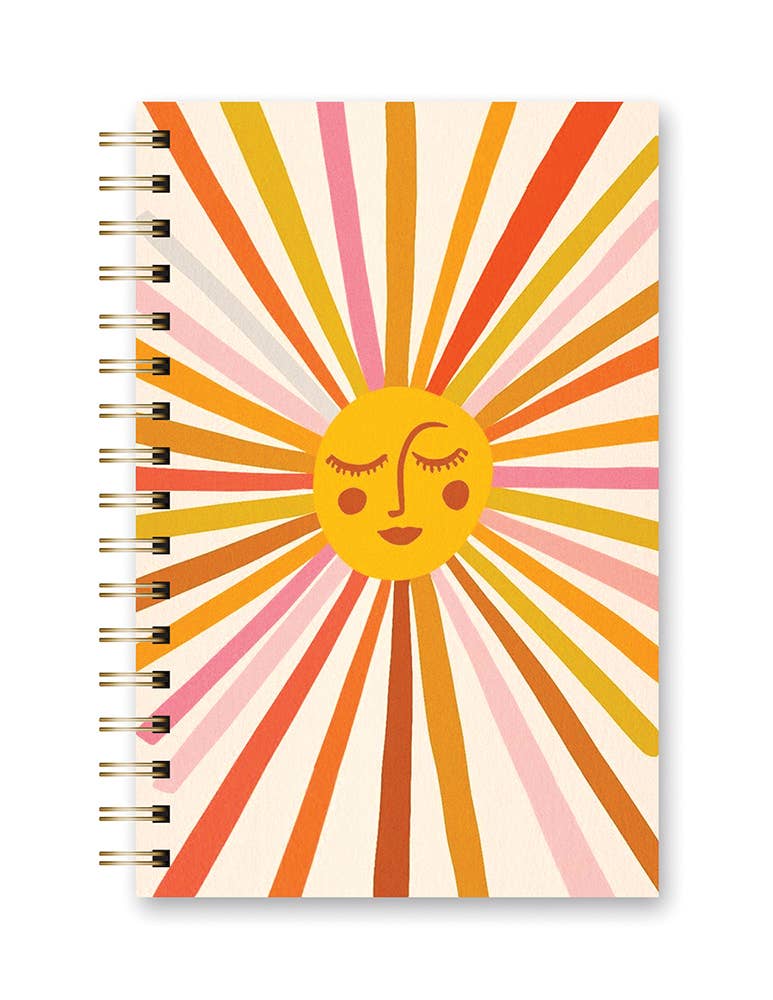 Spiral Notebook Retro Sunshine - Boho Fabrics -