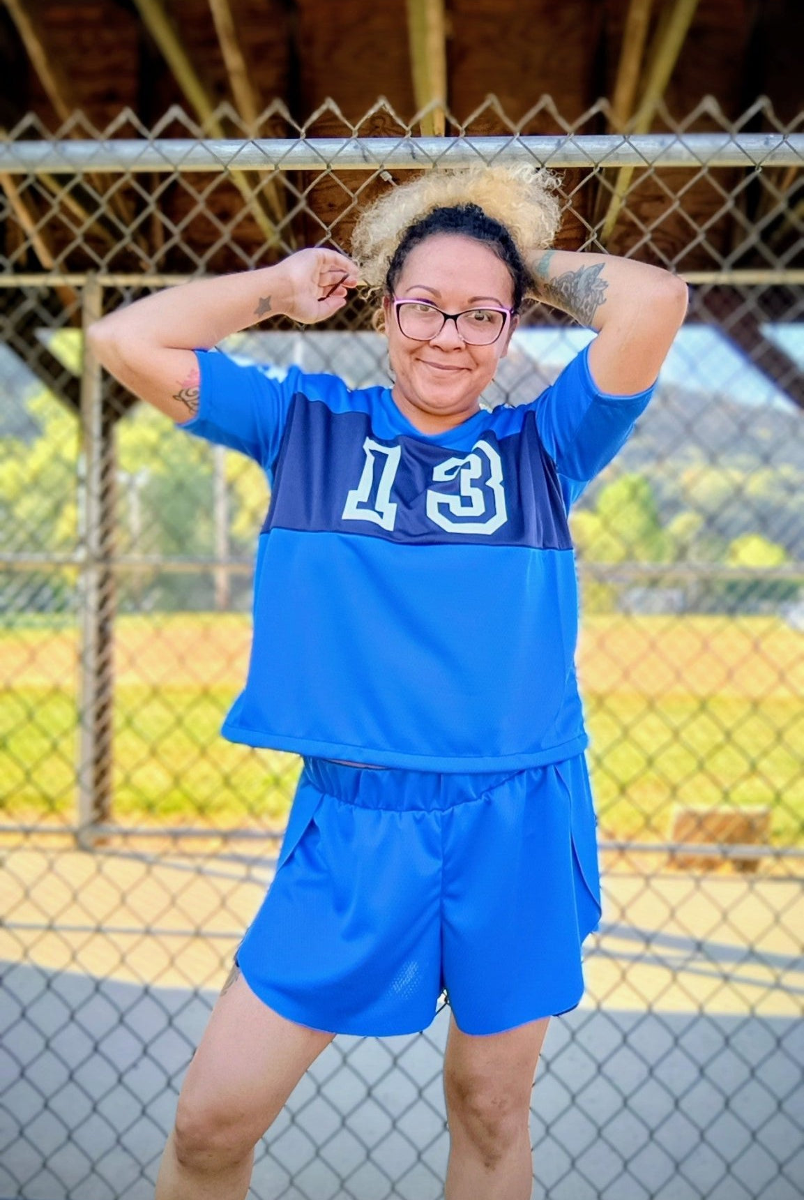 Sport Blue, Flat Back Dimple, Athletic Mesh Fabric - Boho Fabrics - Athletic Knit Fabric