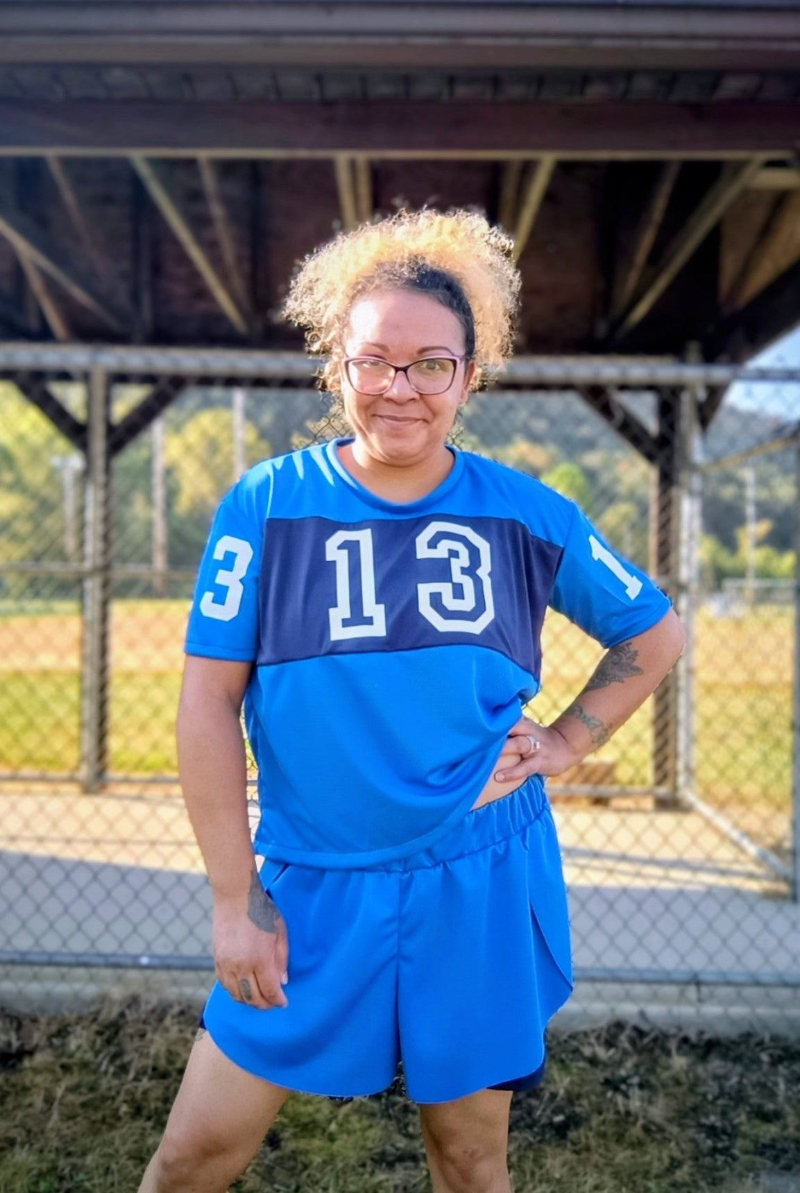 Sport Blue, Flat Back Dimple, Athletic Mesh Fabric - Boho Fabrics - Athletic Knit Fabric