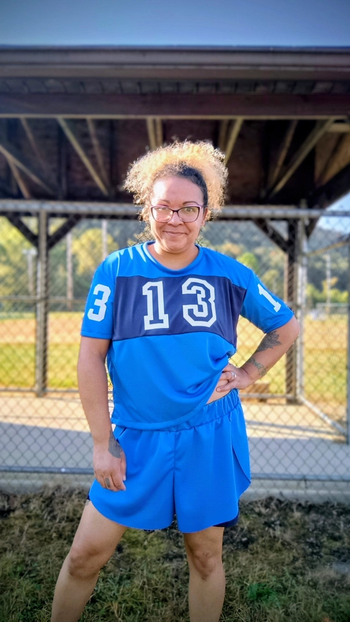 Sport Blue, Flat Back Dimple, Athletic Mesh Fabric - Boho Fabrics - Athletic Knit Fabric