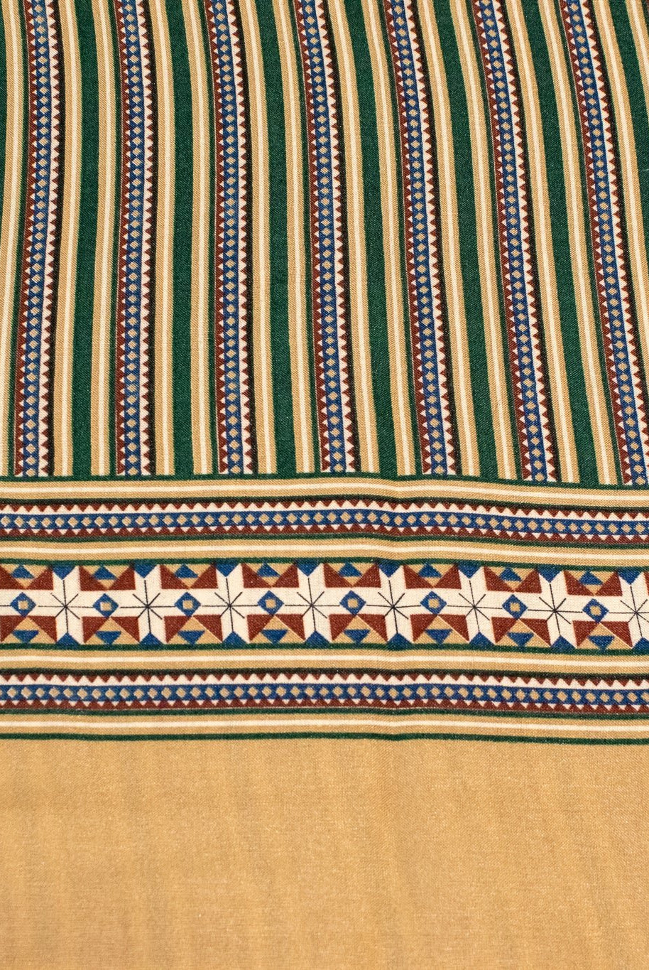 Starblock Stripe, Vintage Woven Fabric. SOLD AS 3 Yard Piece - Boho Fabrics - Vintage Fabric