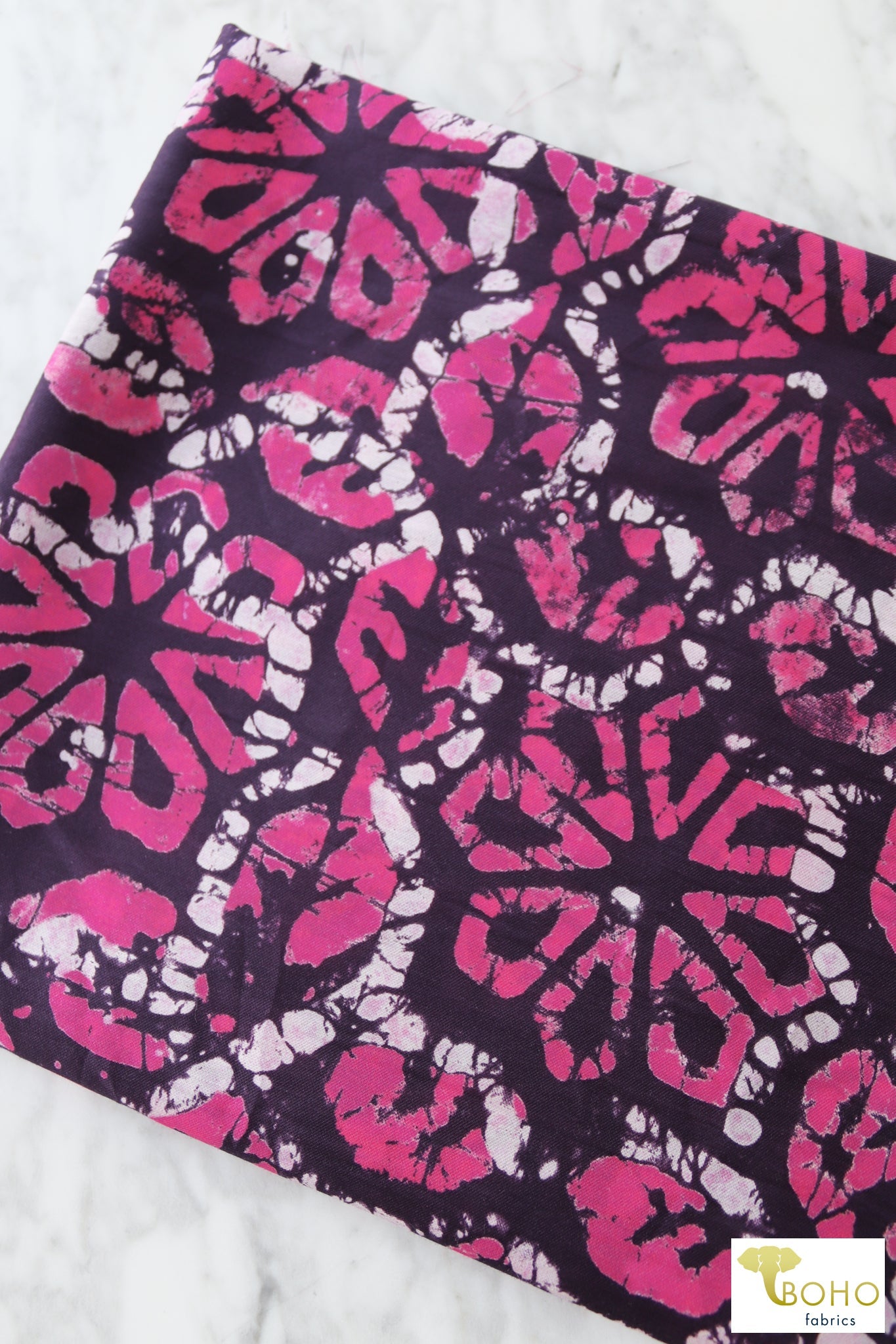 Starfruit Batik. Silk/Cotton Woven Fabric. WVP-260 - Boho Fabrics