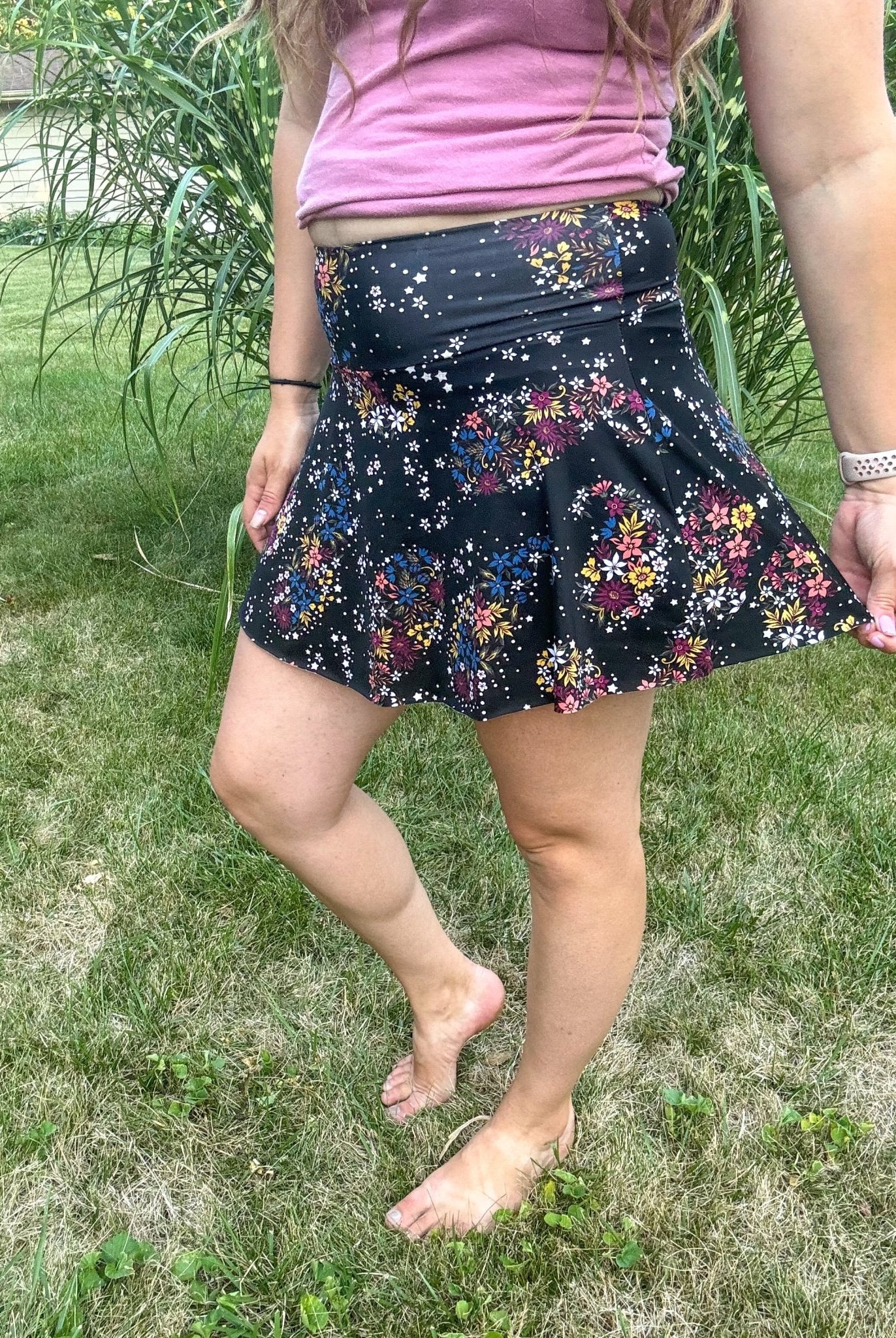 Starry Bouquet (Panel), Athletic Knit Fabric - Boho Fabrics - Athletic Knit Fabric