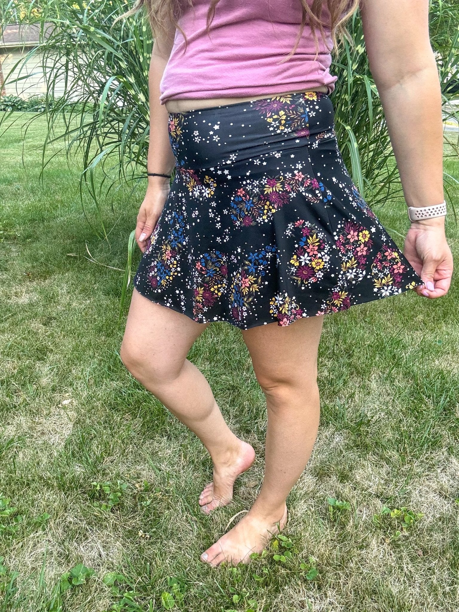 Starry Bouquet (Panel), Athletic Knit Fabric - Boho Fabrics - Athletic Knit Fabric