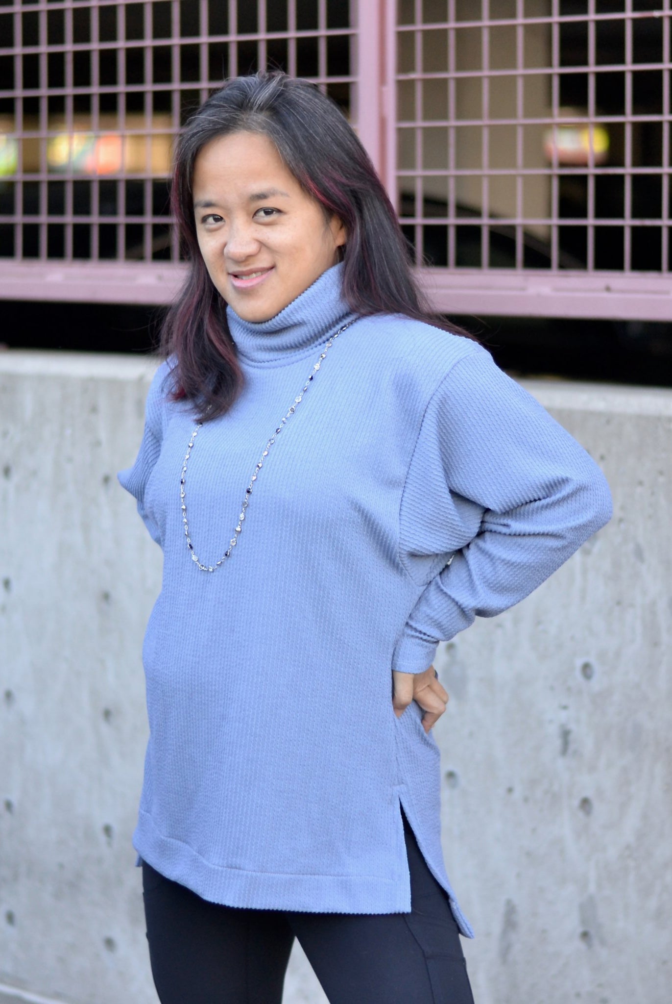 Steel Blue, Urban Rib Knit Fabric - Boho Fabrics - Rib Solid, Knit Fabric