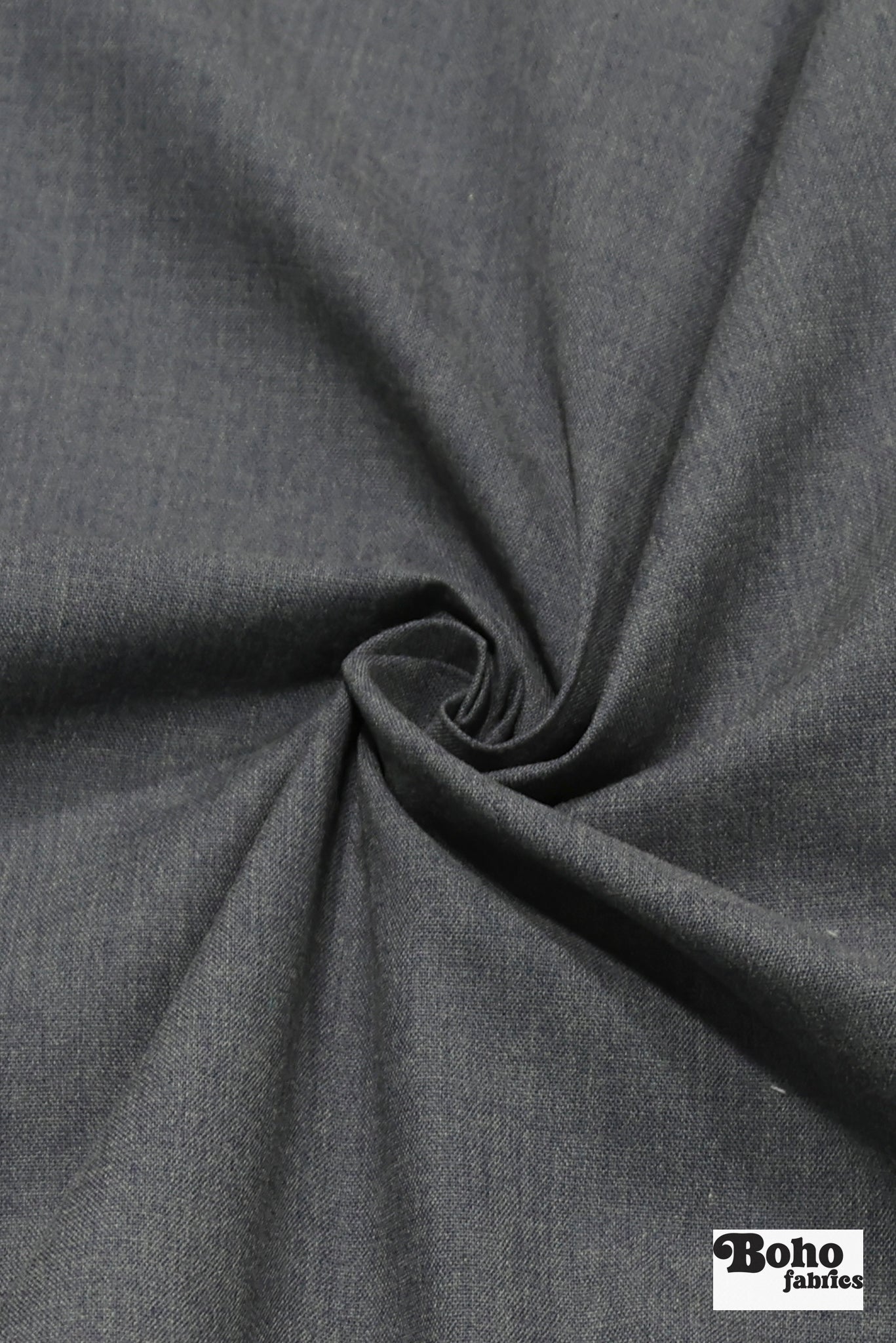 Steel Gray Wool Suiting Woven Fabric - Boho Fabrics - Woven, Fabric