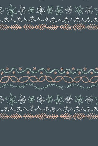 Stitchery Patience. Tapestry Collection by Sharon Holland. Art Gallery Cotton Woven Fabric. Sold by the Half Yard! - Boho Fabrics