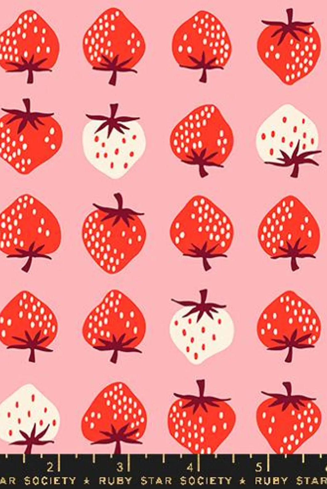 Strawberries in Balmy by Kimberly Kight for Ruby Star Society - Strawberry Collection. Cotton Fabric - RS3084 13 - Boho Fabrics - Quilting Cotton, Woven