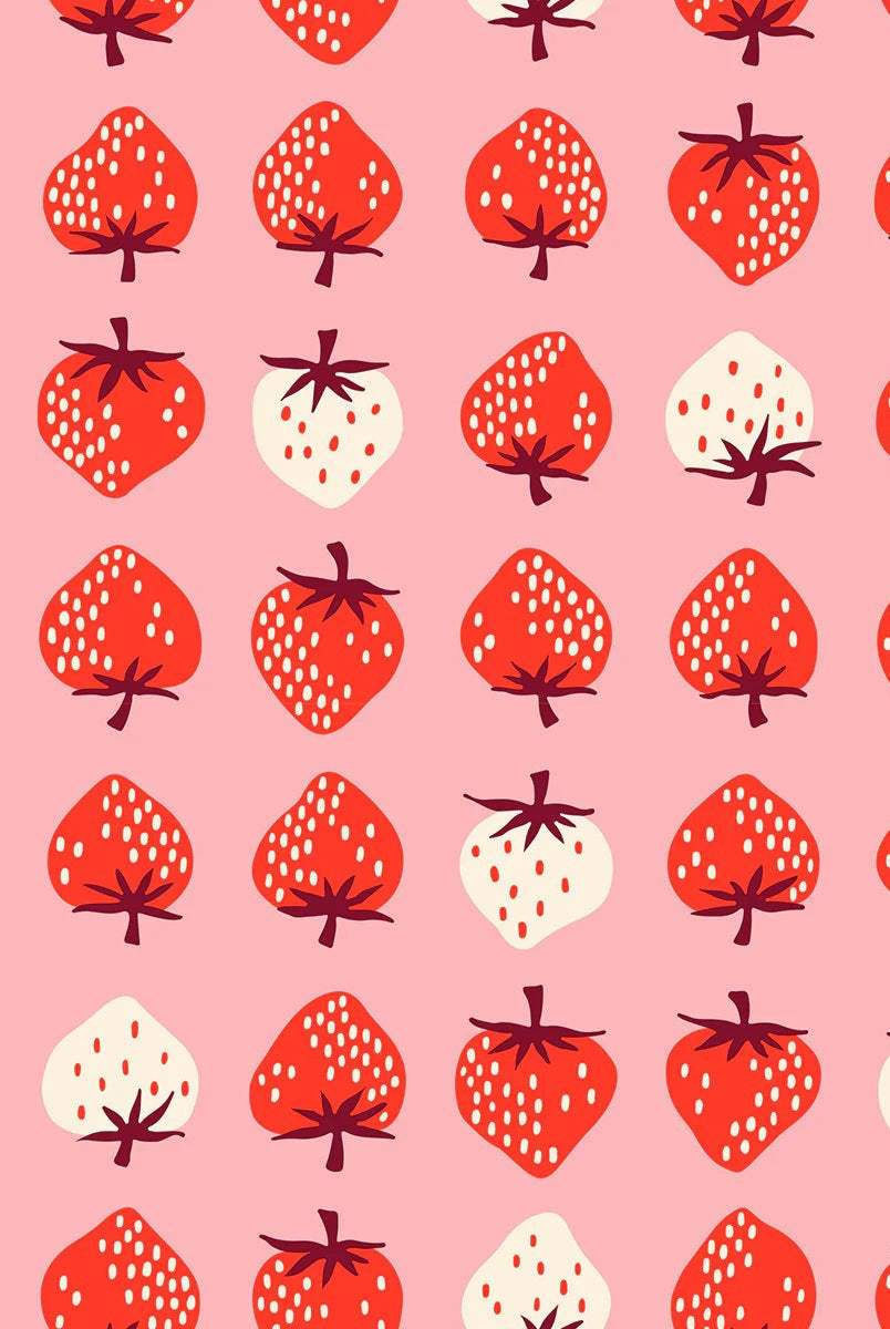 Strawberries in Balmy by Kimberly Kight for Ruby Star Society - Strawberry Collection. Cotton Fabric - RS3084 13 - Boho Fabrics - Quilting Cotton, Woven