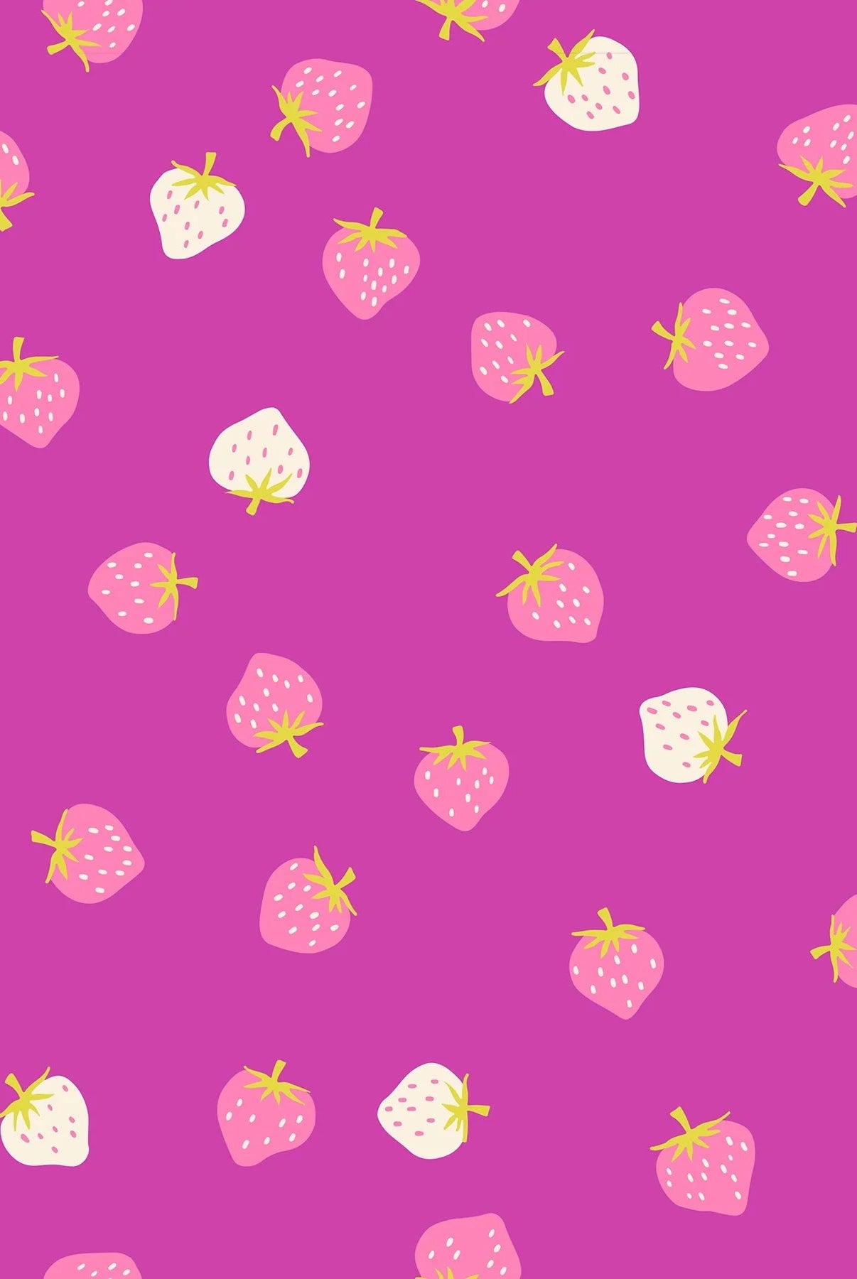 Strawberries in Berry by Kimberly Kight for Ruby Star Society - Strawberry Collection. Cotton Fabric - RS3085 18 - Boho Fabrics - Quilting Cotton, Woven