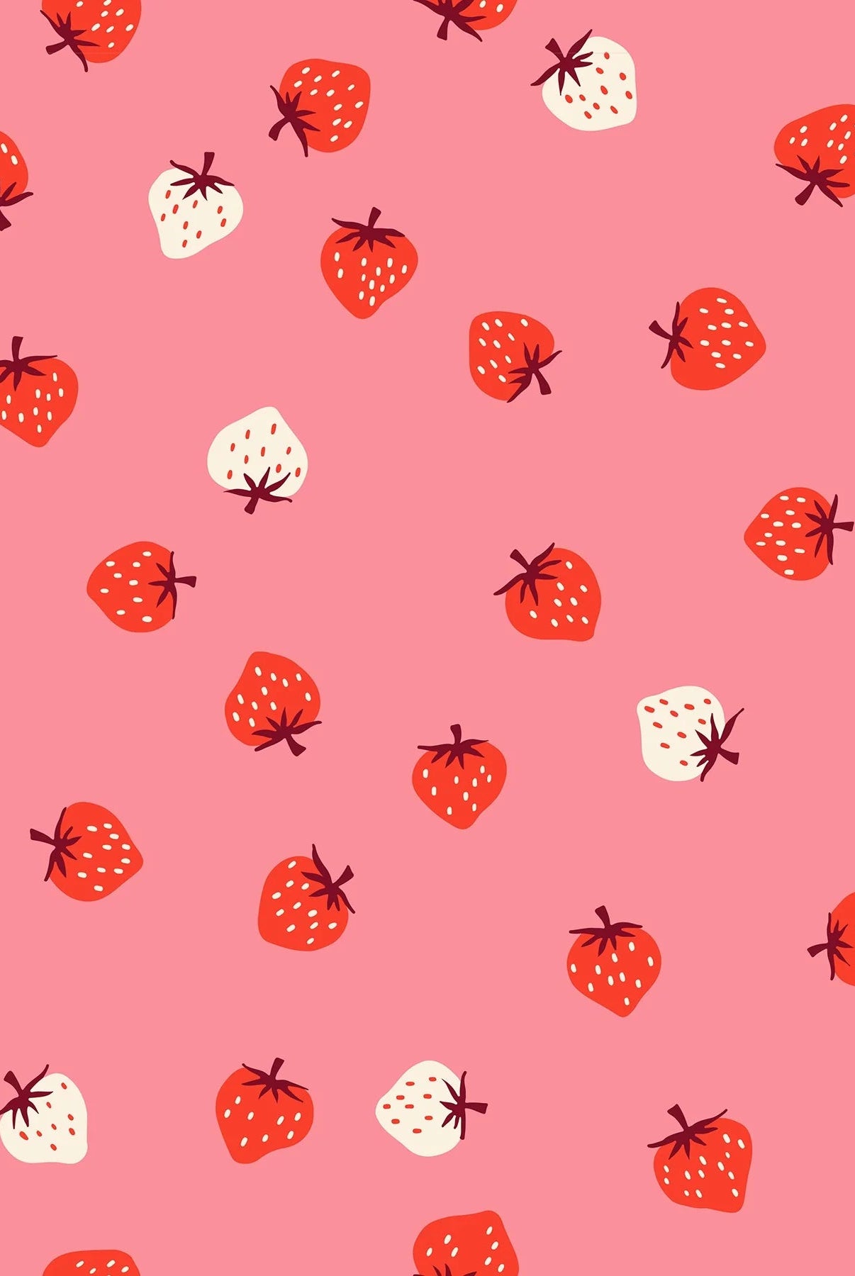 Strawberries in Sorbet by Kimberly Kight for Ruby Star Society - Strawberry Collection. Cotton Fabric - RS3085 16 - Boho Fabrics - Quilting Cotton, Woven