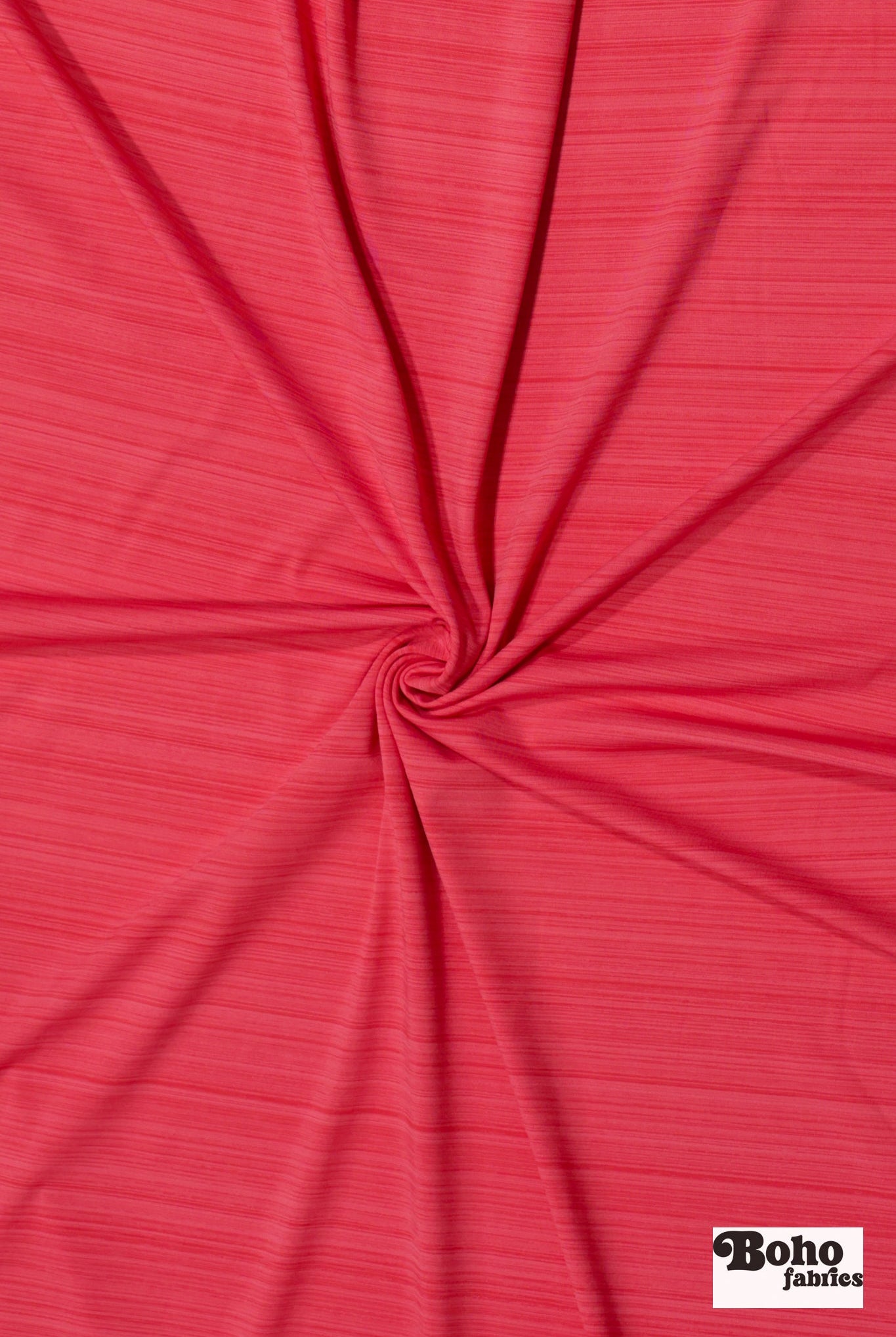 Strawberry, Striated Athletic Knit Fabric - Boho Fabrics - Athletic Knit Fabric