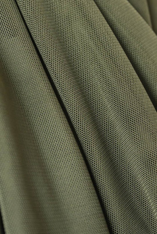 Stretch Mesh Solid in Olive Green. SM-117. - Boho Fabrics