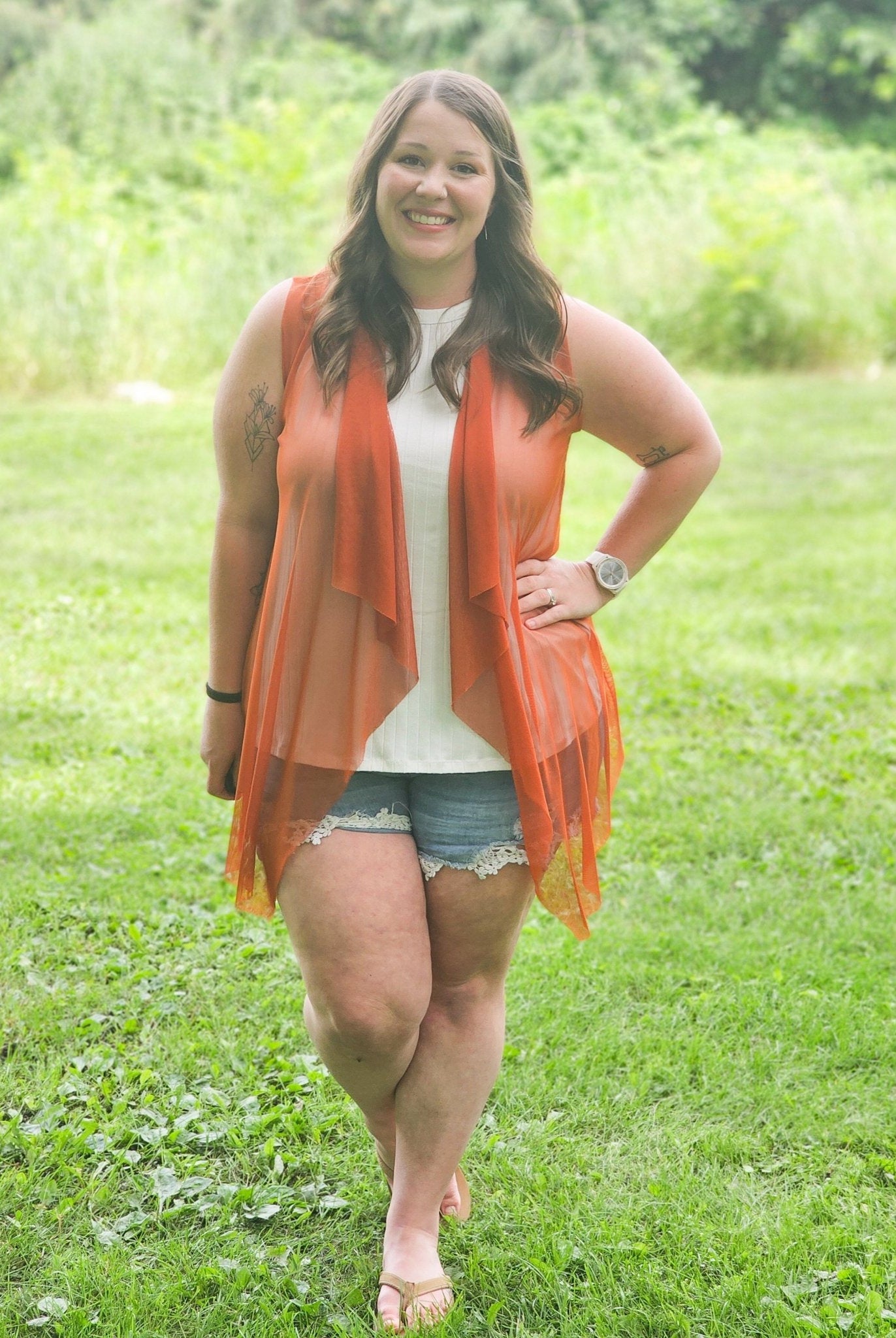 Stretch Mesh Solid in Rust. SM - 119. - Boho Fabrics - Stretch Mesh