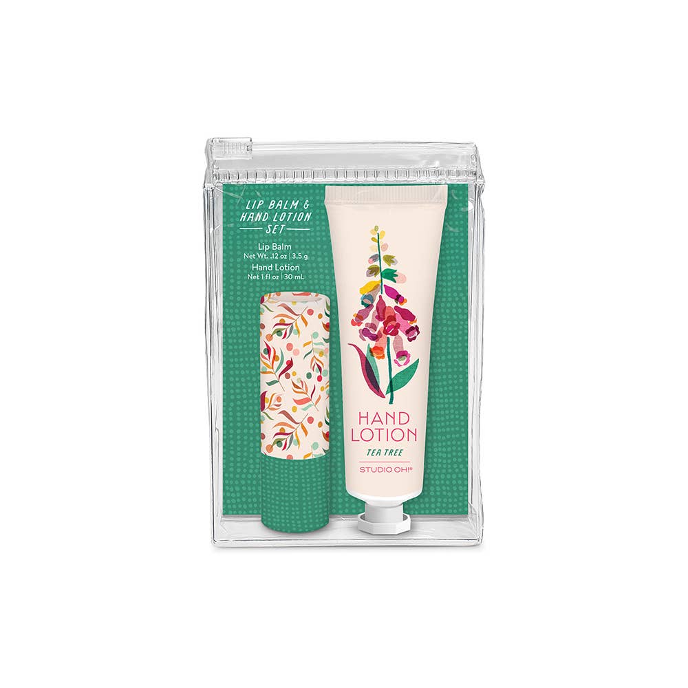 Summer Blooms Lip Balm & Hand Lotion Set - Boho Fabrics -