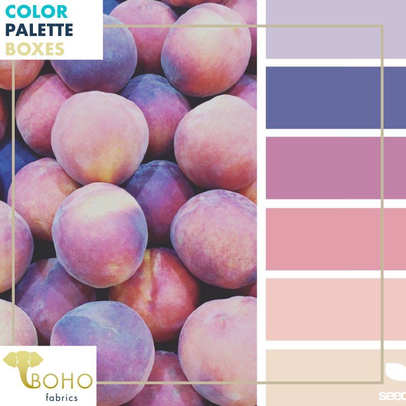 "Summer Peach", Mystery Color Palette Box. TAG SALE SPECIAL! - Boho Fabrics