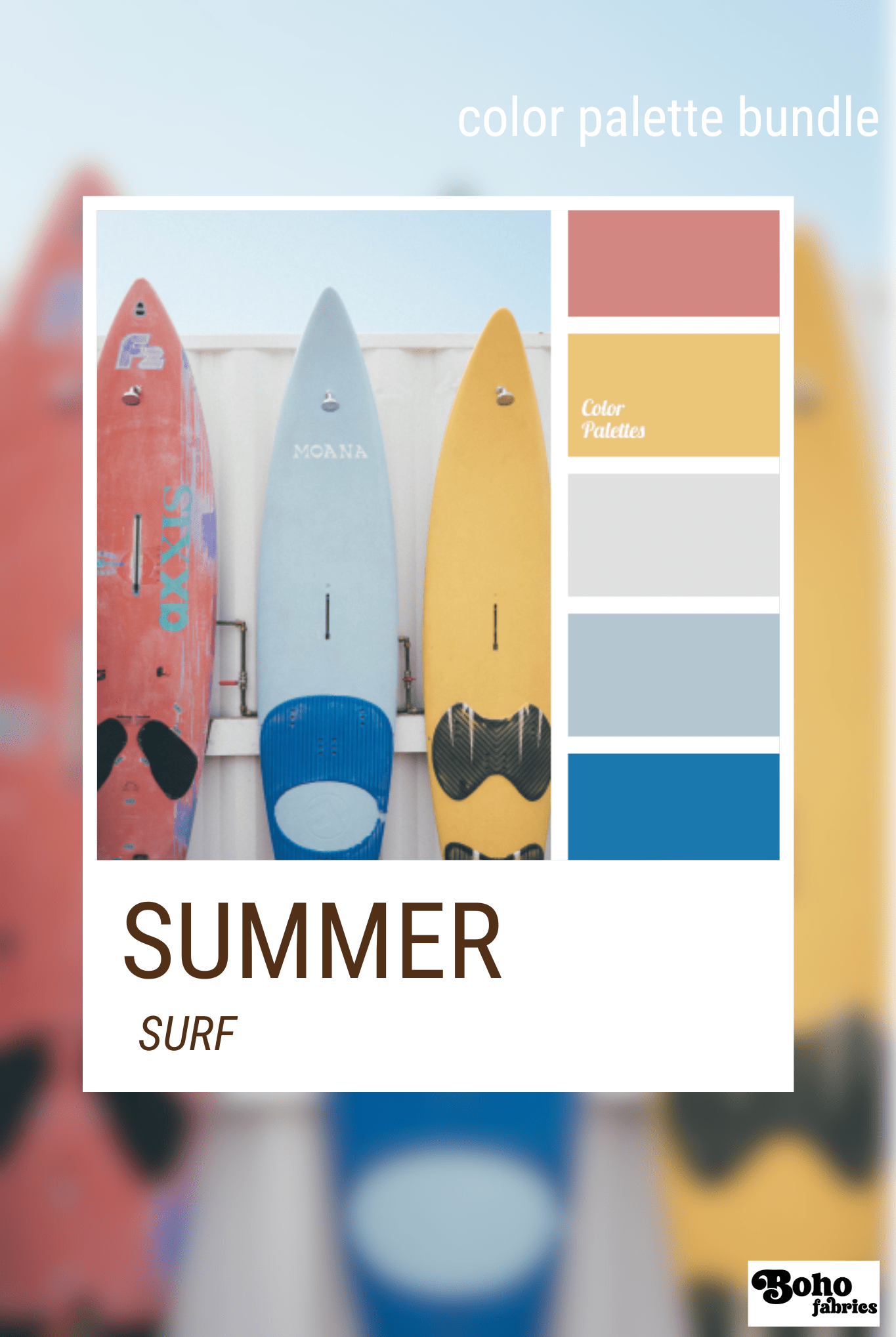 Summer Surf, Mystery Color Palette Bundle - Boho Fabrics - Fabric Bundles