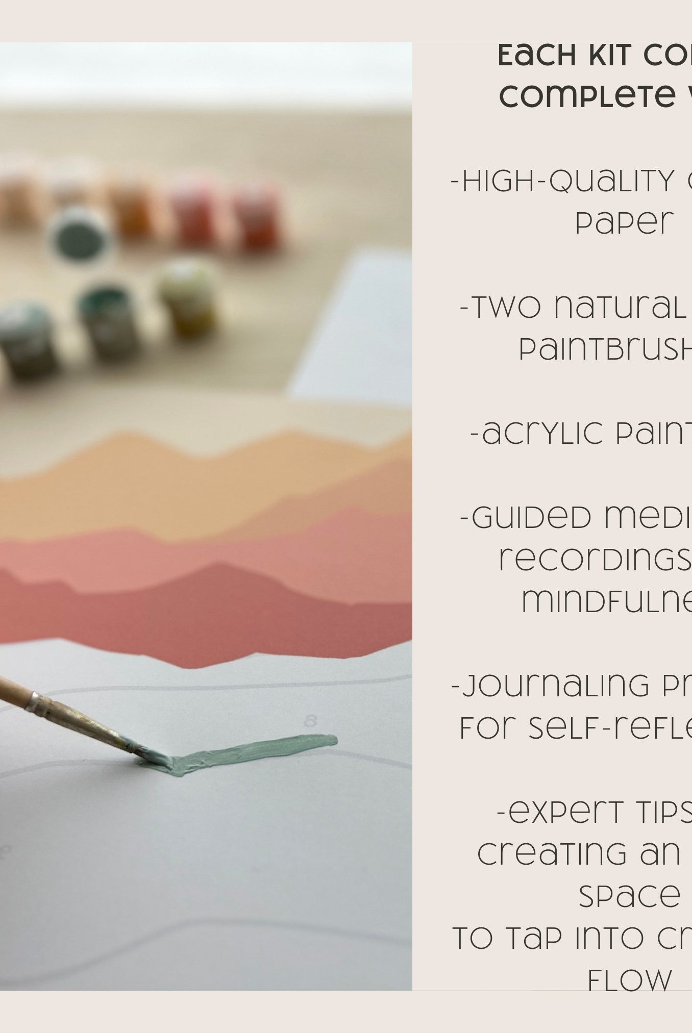 Sun + Moonlight Meditative Art Paint by Number Kit+ Easel - Boho Fabrics -
