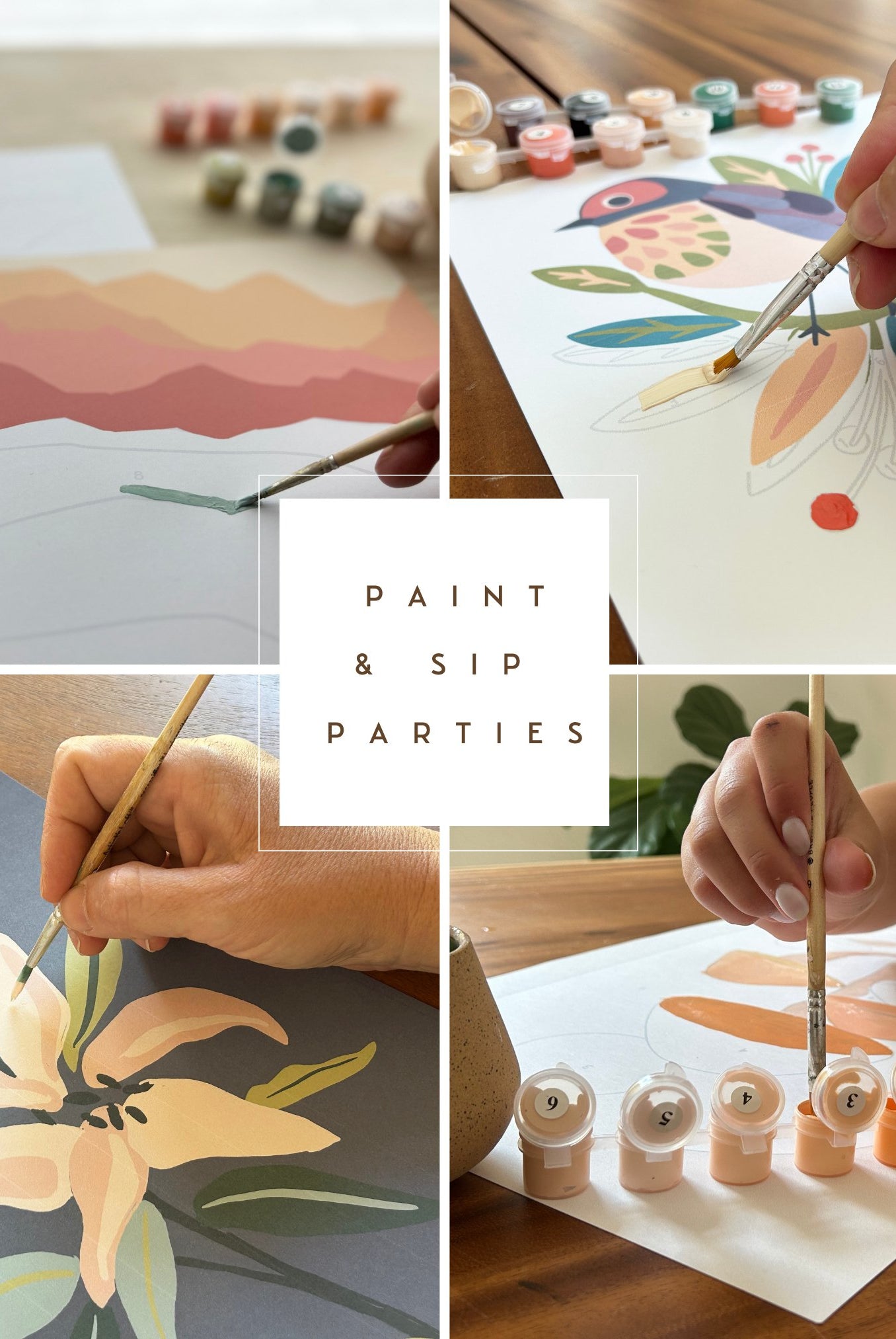 Sun + Moonlight Meditative Art Paint by Number Kit+ Easel - Boho Fabrics -