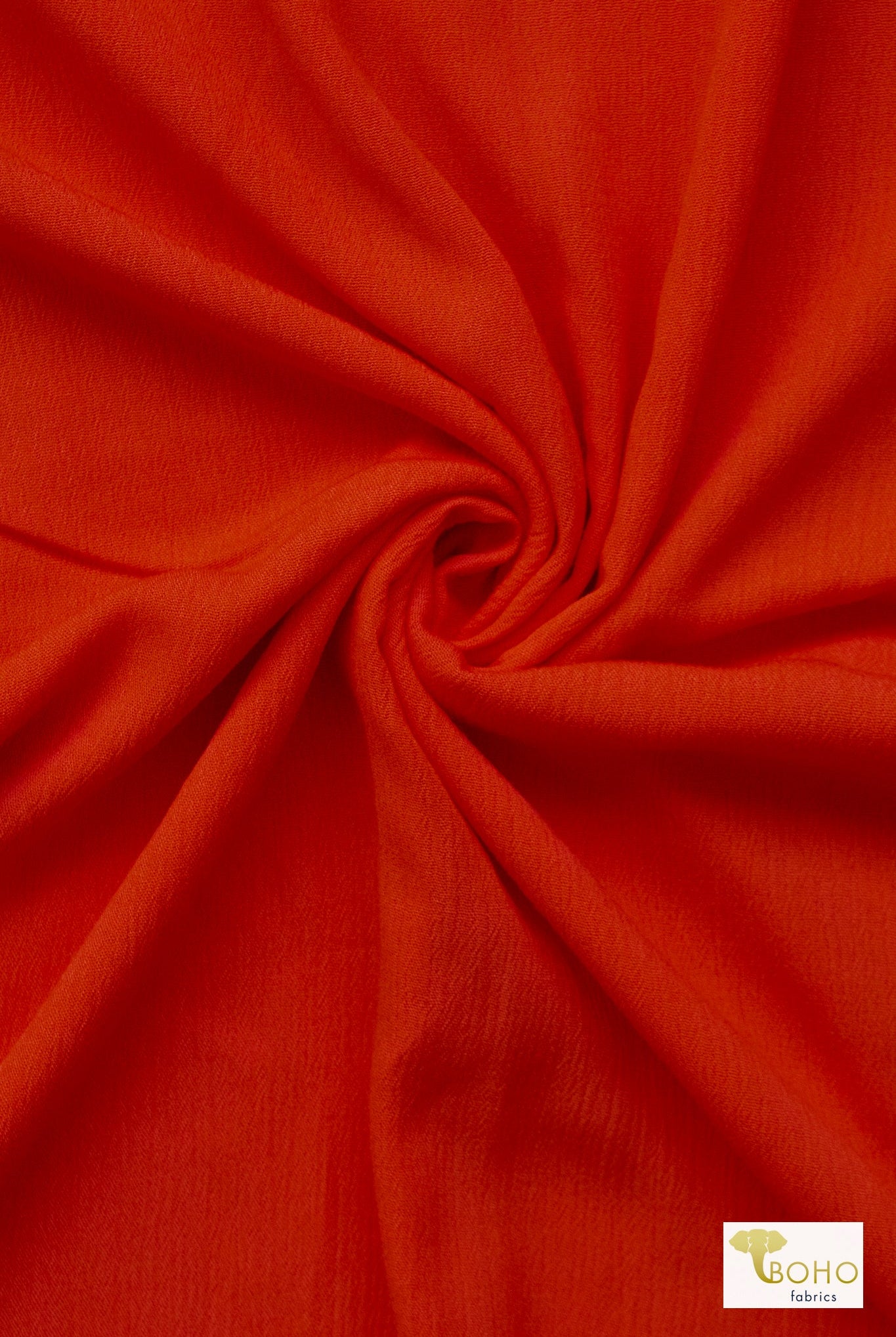 Sunset Orange, Crepe Woven Fabric - Boho Fabrics - Crepe, Woven