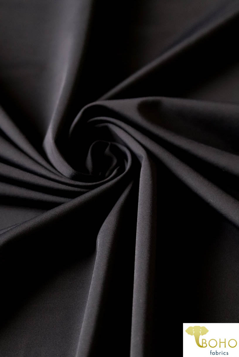 Swim/Activewear Solid in Black. Matte Nylon/Spandex Blend. S.SWIM-211 - Boho Fabrics