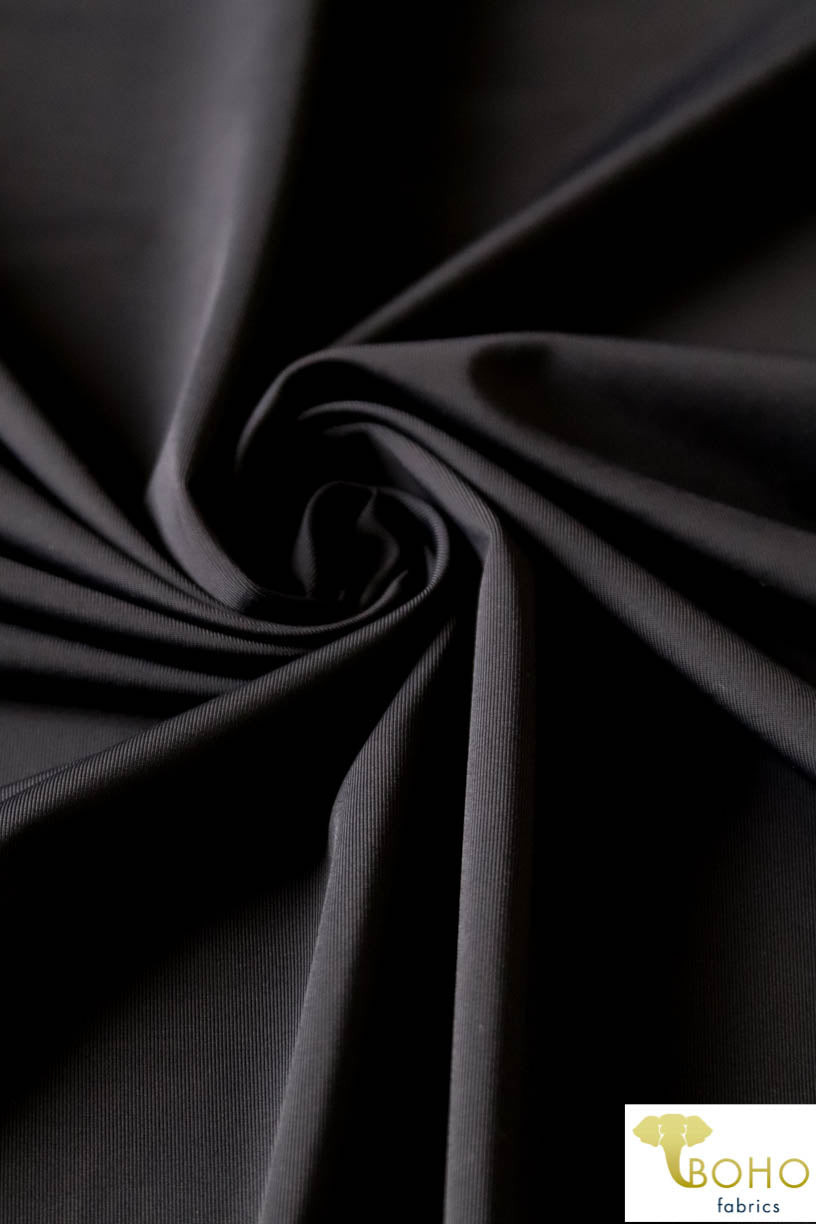 Swim/Activewear Solid in Black. Matte Nylon/Spandex Blend. S.SWIM-211 - Boho Fabrics