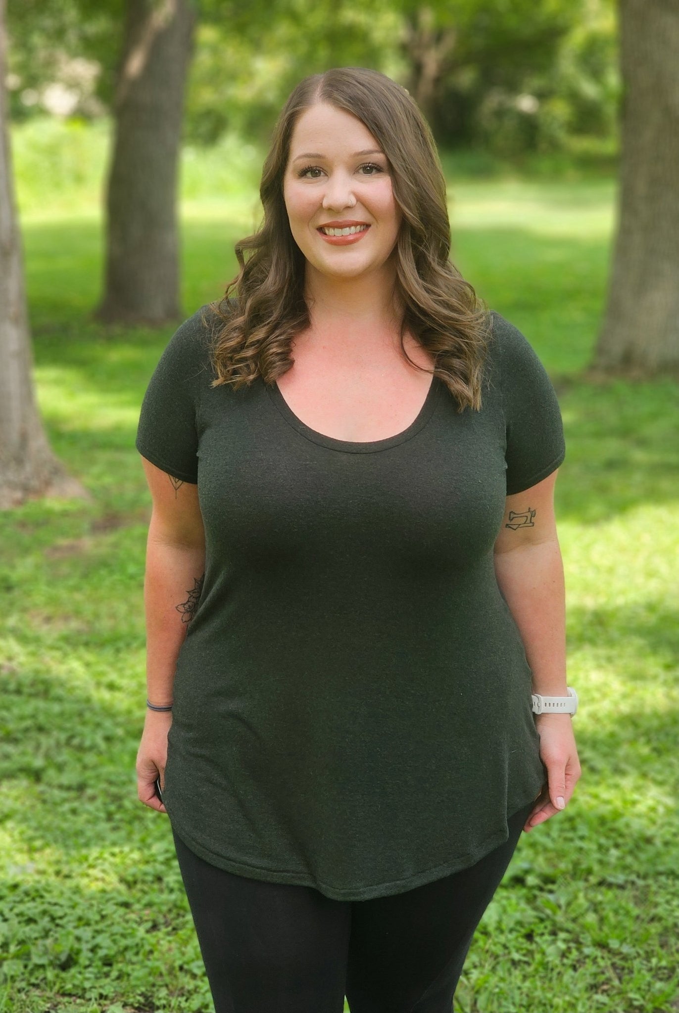 Sycamore Green, Jersey Knit - Boho Fabrics - Jersey Solid, Knit Fabric