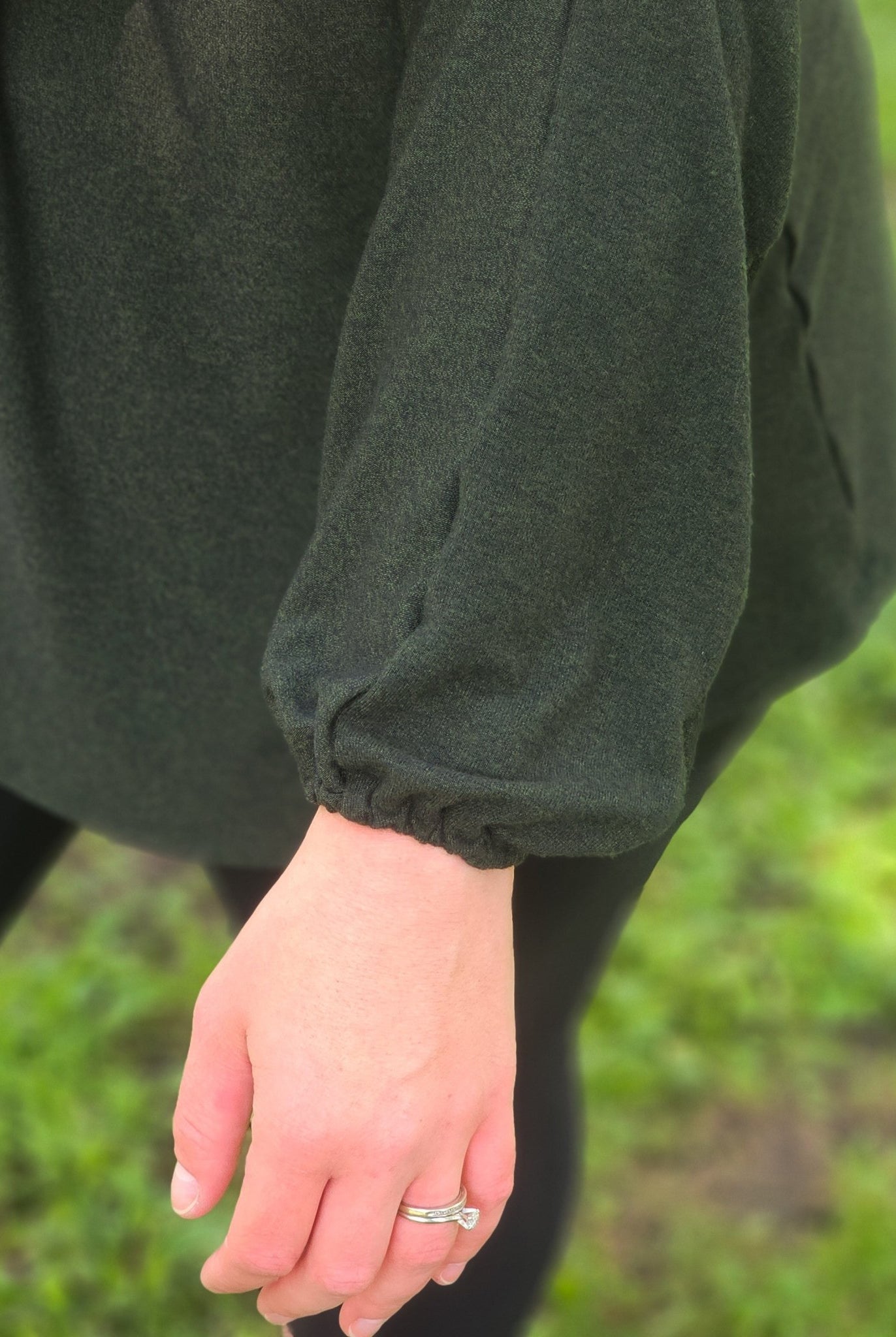 Sycamore Green, Jersey Knit - Boho Fabrics - Jersey Solid, Knit Fabric