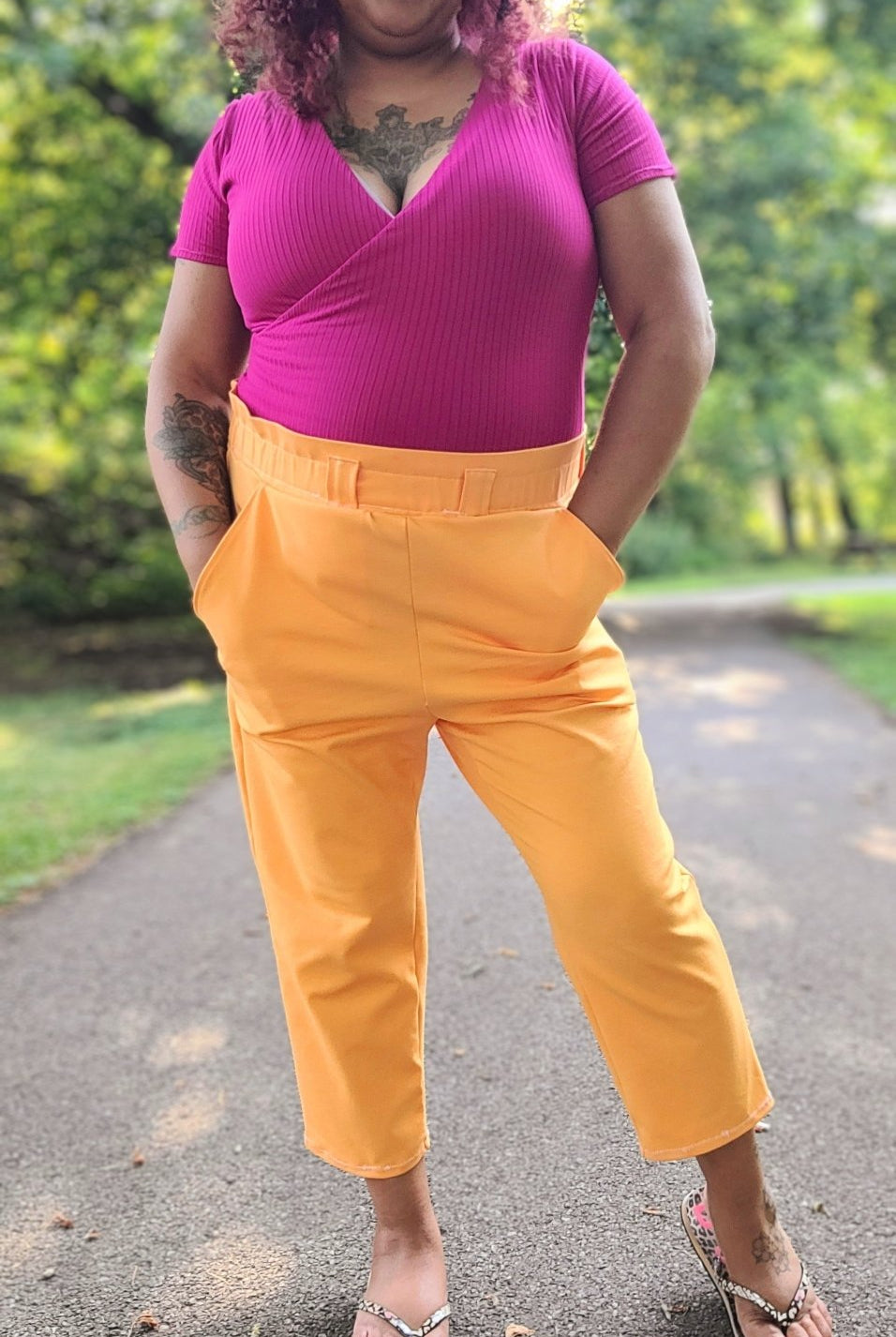 Tangerine, Ponte Solid Knit Fabric - Boho Fabrics - Ponte Solid, Knit Fabric