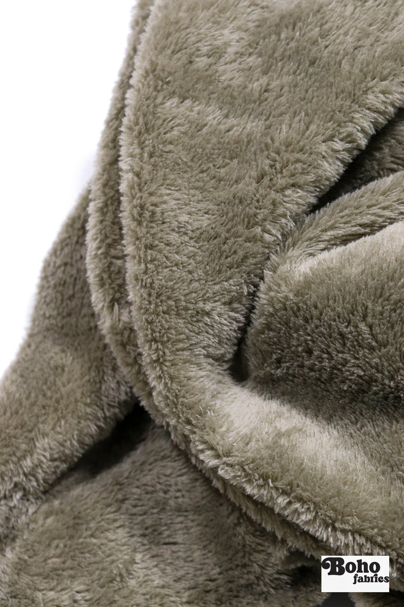 Taupe, Classic Double - Velour High Loft Fleece Fabric by Polartec. *2nds* - Boho Fabrics - Performance Fabrics