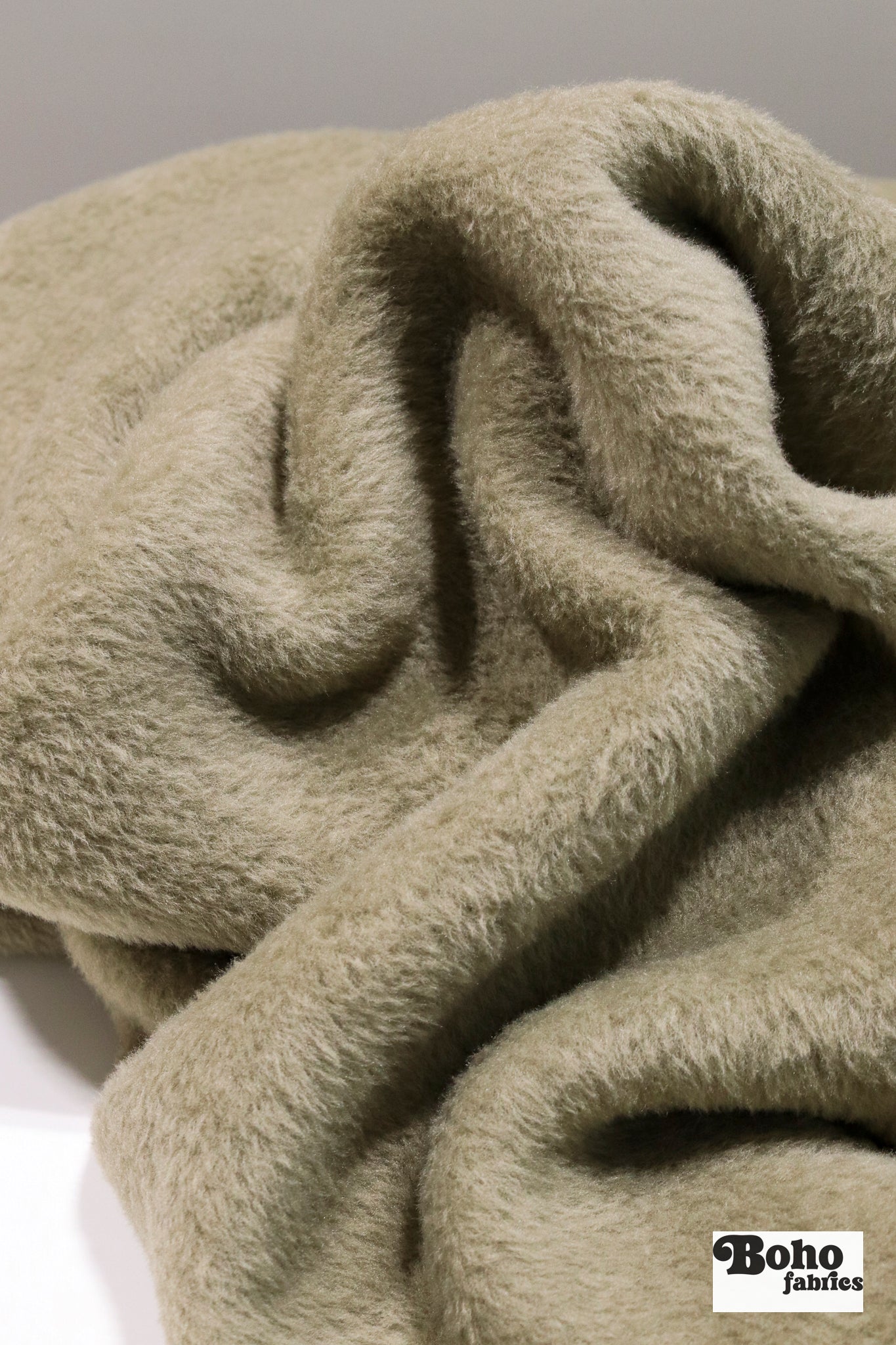 Taupe, Classic Double - Velour High Loft Fleece Fabric by Polartec. *2nds* - Boho Fabrics - Performance Fabrics