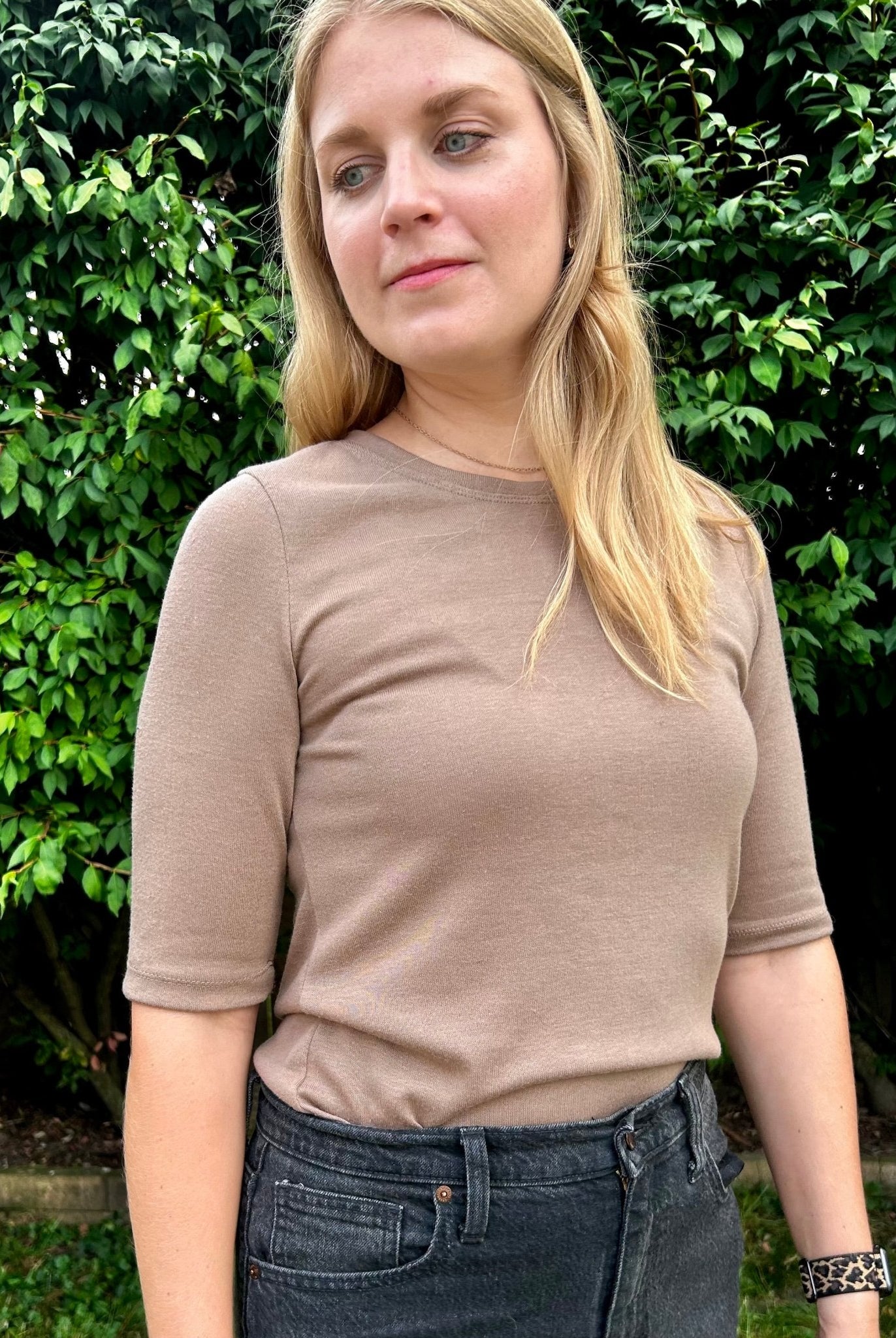 Tawny Brown, Hacci Sweater Knit - Boho Fabrics - Sweater Solids, Knit Fabric