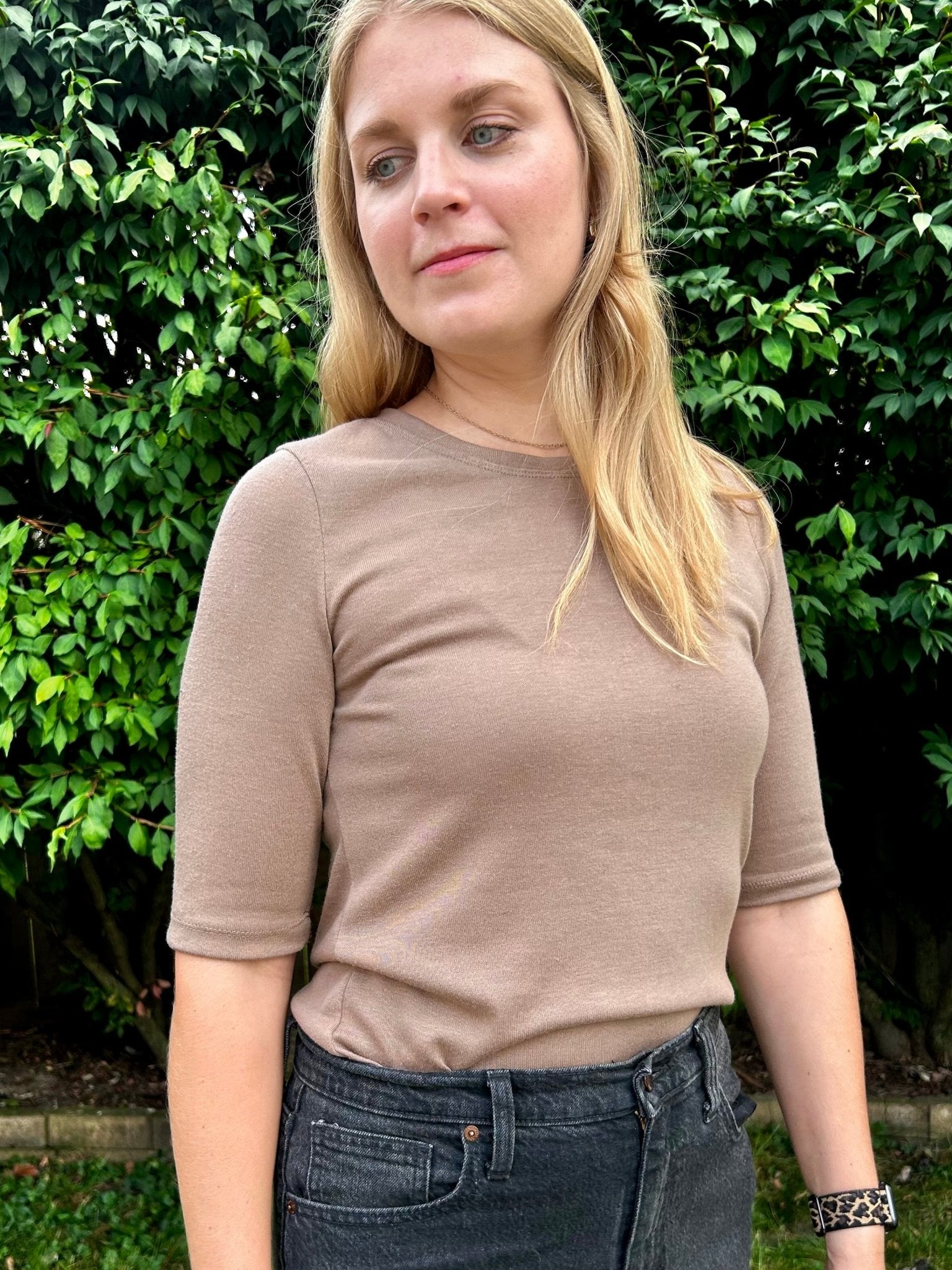 Tawny Brown, Hacci Sweater Knit - Boho Fabrics - Sweater Solids, Knit Fabric