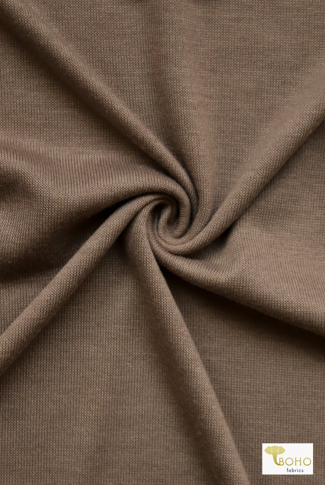 Tawny Brown, Hacci Sweater Knit - Boho Fabrics