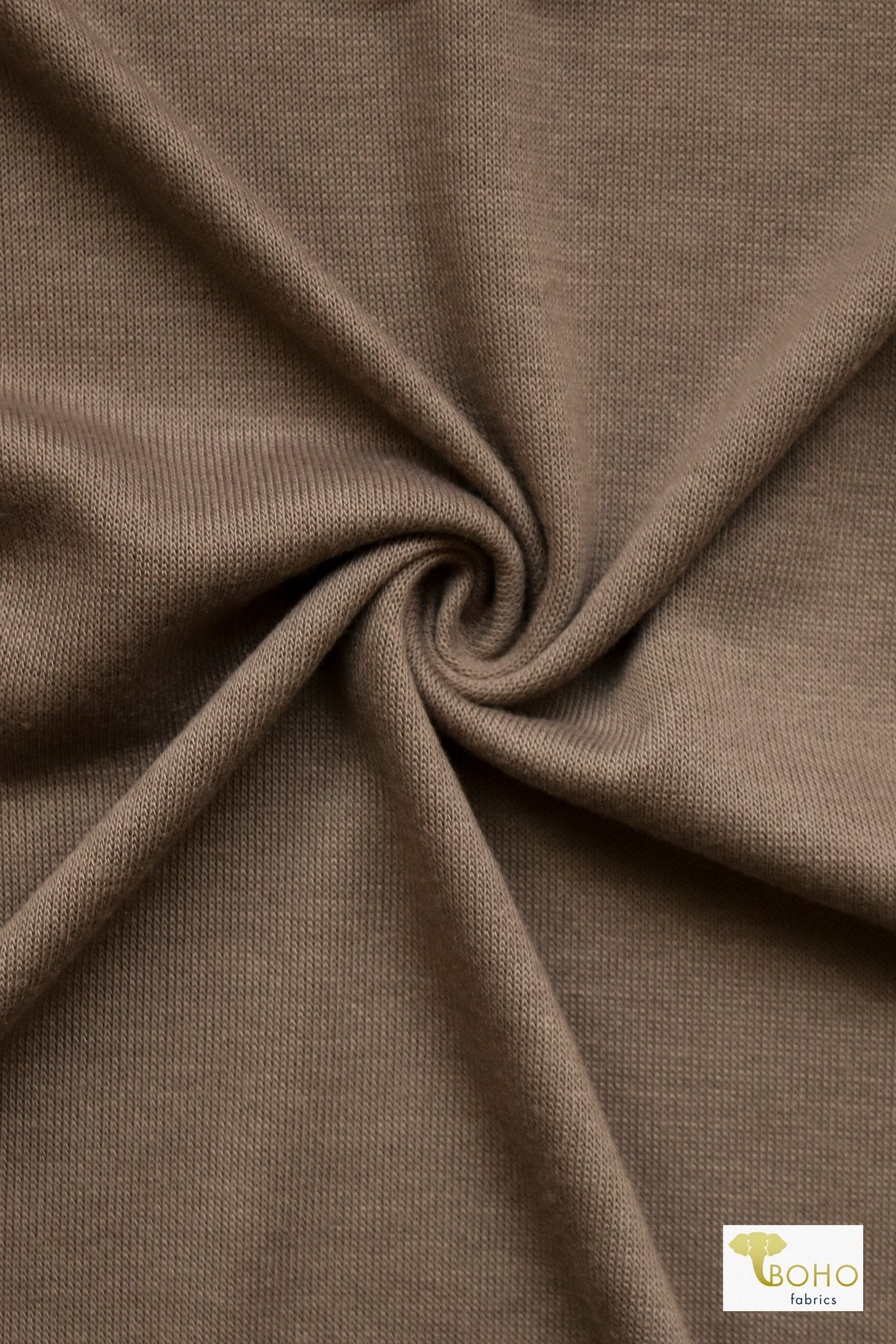 Tawny Brown, Hacci Sweater Knit - Boho Fabrics