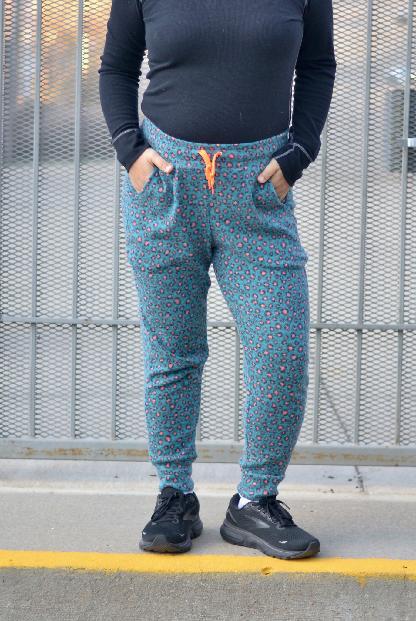 Teal Cheetah, Printed Brushed Sweater Knit Fabric - Boho Fabrics - Sweater Prints, Knit Fabric
