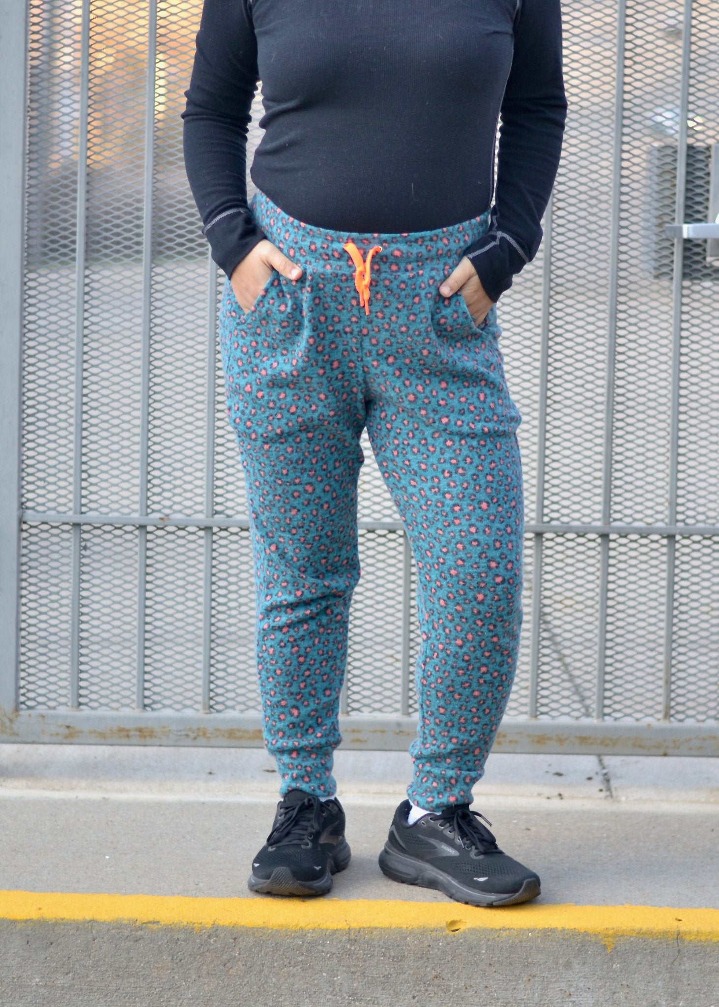 Teal Cheetah, Printed Brushed Sweater Knit Fabric - Boho Fabrics - Sweater Prints, Knit Fabric