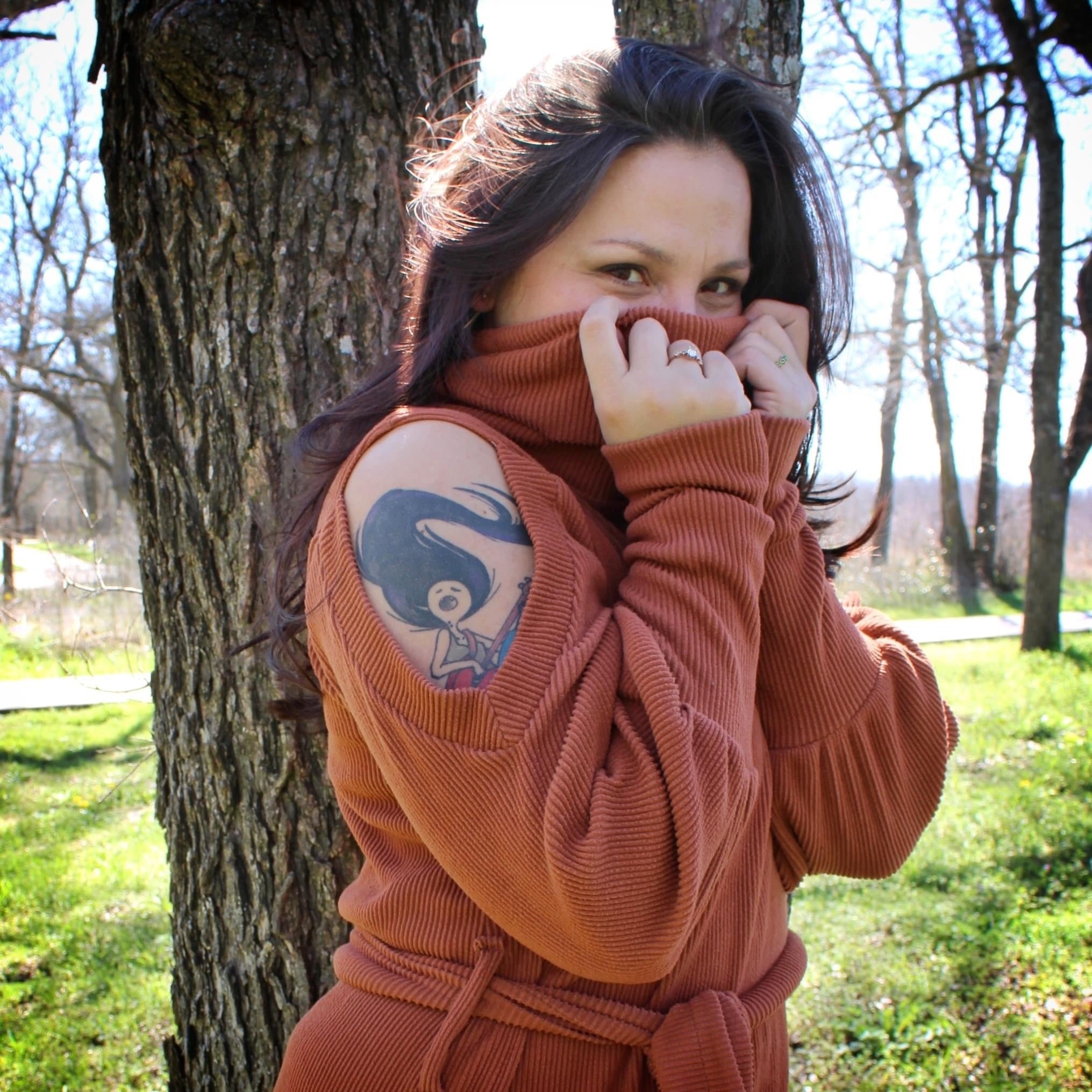 Terracotta Brick, Brushed Rib Knit - Boho Fabrics - Rib Solid, Knit Fabric