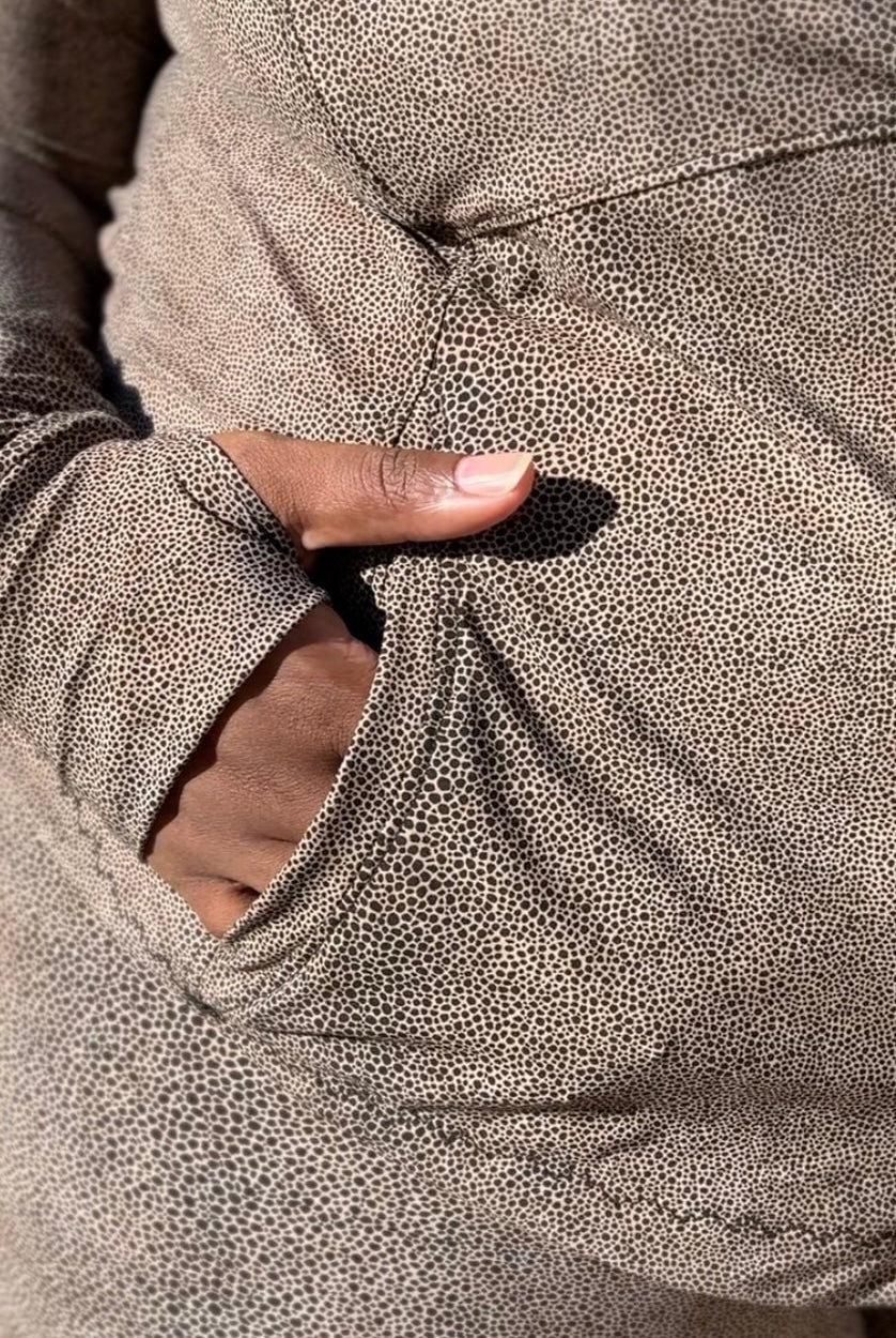 Terrazzo Leopard, Athletic Knit Fabric - Boho Fabrics - Athletic Knit Fabric