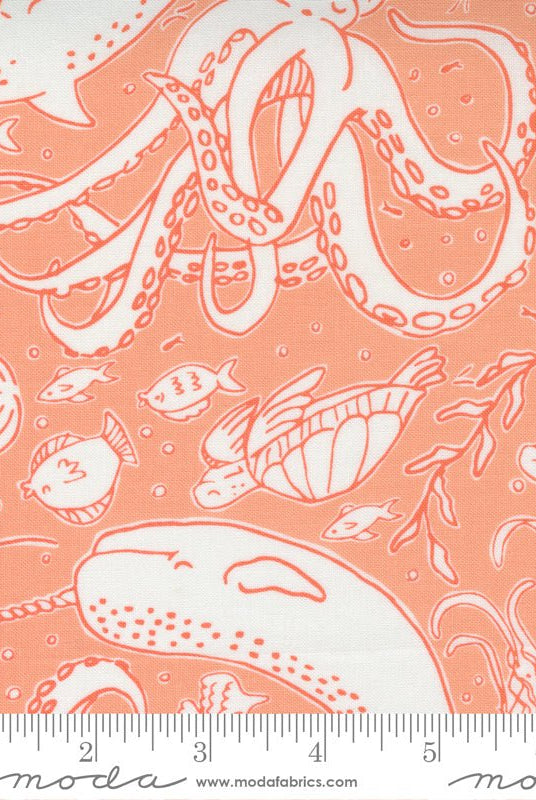 The Sea And Me Coral 20794 20 Moda 1 - Boho Fabrics - Quilting Cotton, Woven