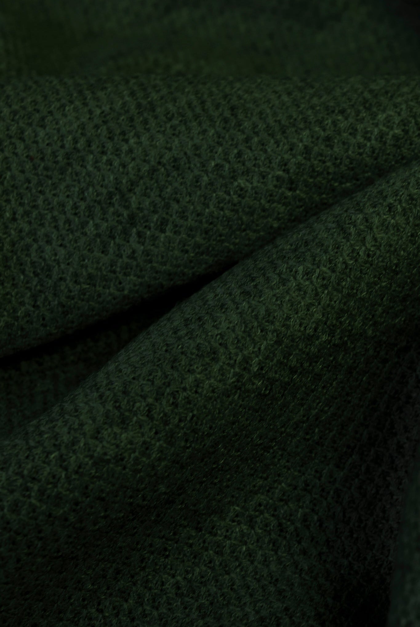 Thermal; Olive Green, "Cashmere" Thermal Knit Fabric. (PRE - ORDER) - Boho Fabrics - Waffle Knits